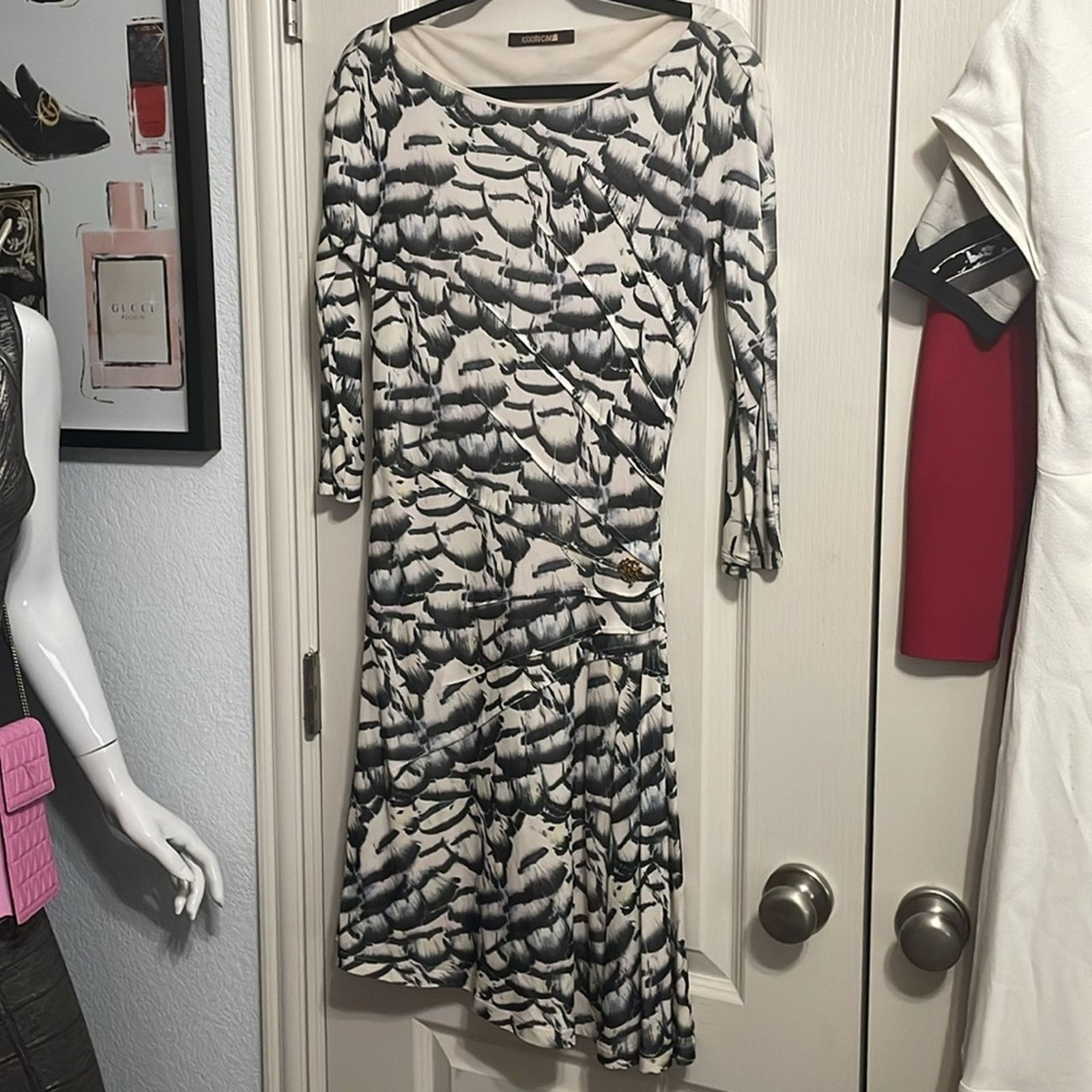 Roberto Cavalli Roberto Cavalli Pre-Fall 2009 Printed Mini Dress Size M / US 6-8 / IT 42-44 - 2 Thumbnail