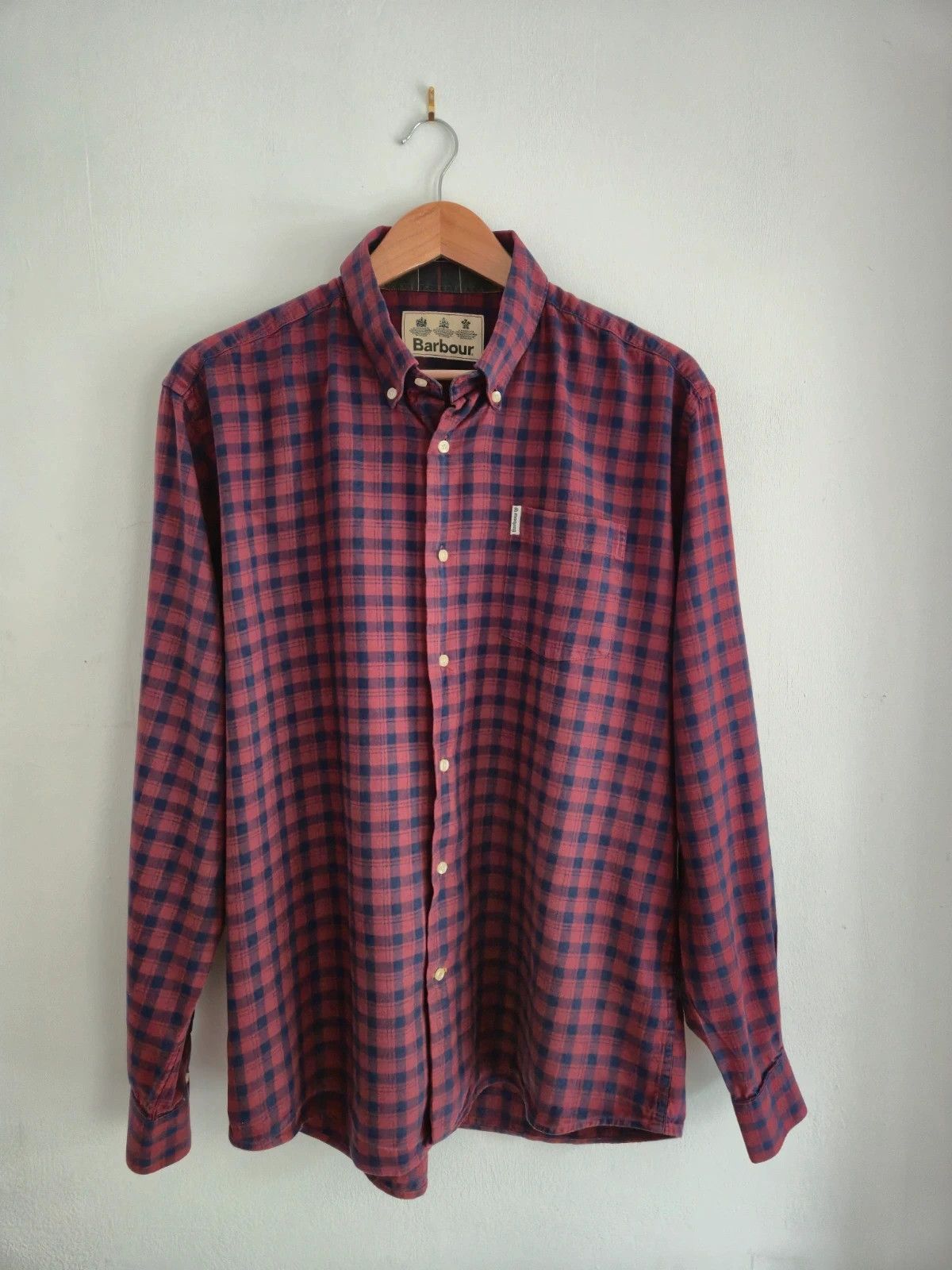 Barbour Barbour Men's Check Shirt 100% Cotton Size L Size US L / EU 52-54 / 3 - 1 Thumbnail