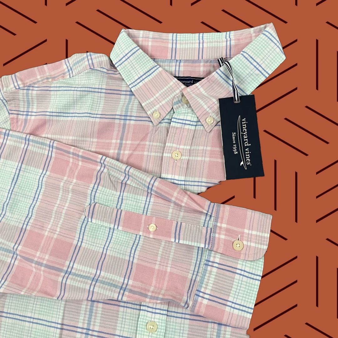 Vineyard Vines VINTAGE Vineyard Vines Button-Down Shirt Men 2XL Plaid Cotton Casual Classic Size US XXL / EU 58 / 5 - 1 Thumbnail
