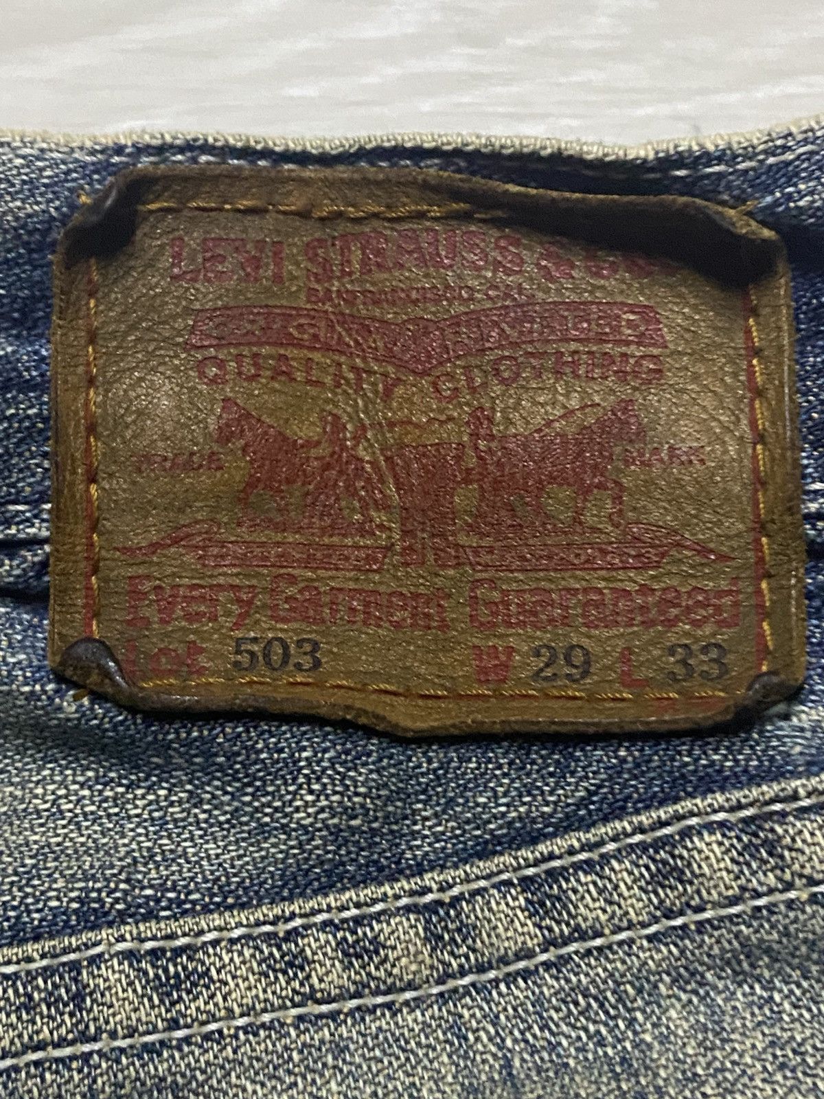 Levi's Vintage Levis 503 Top Button J41 Mud Wash Streetwear Jeans Size US 28 / EU 44 - 16 Thumbnail