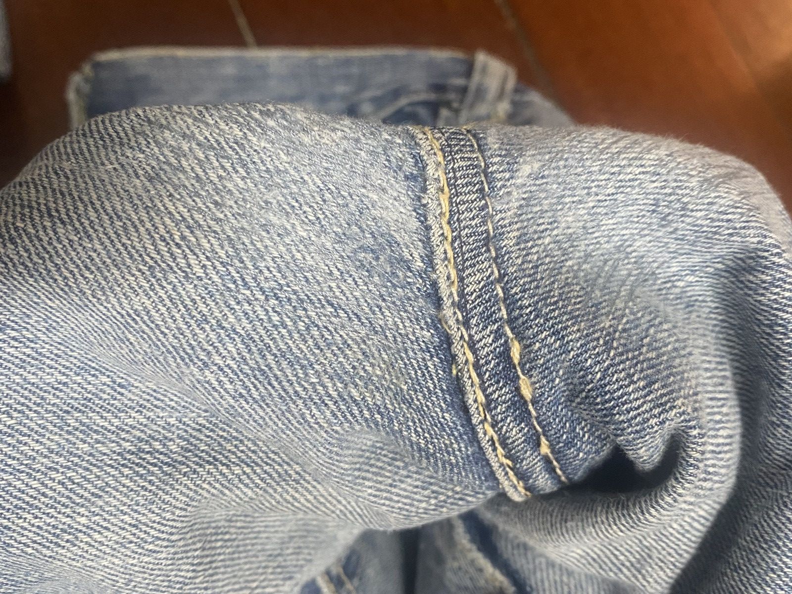Sugar Cane Vintage sugar cane denime mud wash wide bootcut distressed Size 31" - 21 Thumbnail