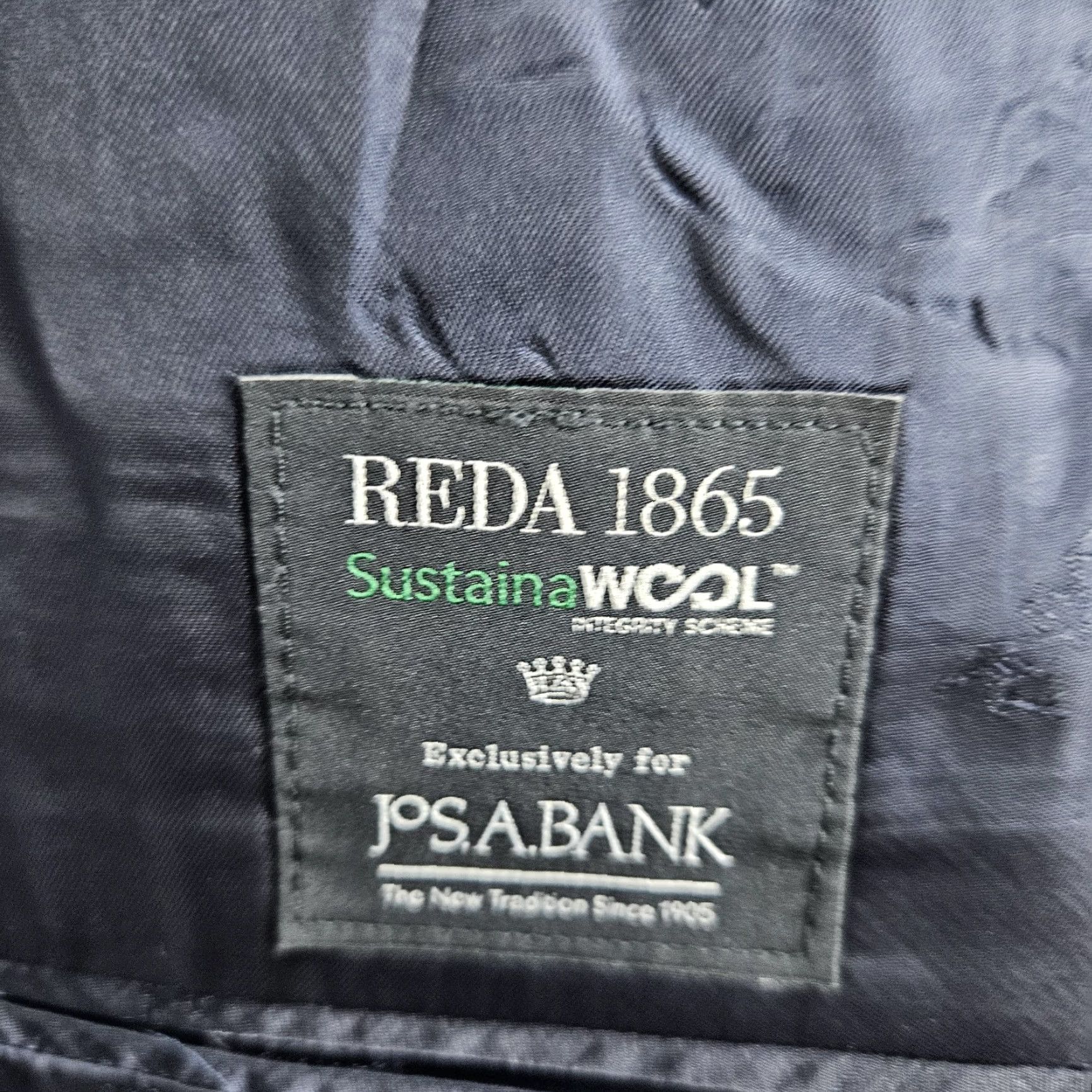 Jos. A. Bank Jos A Bank Reserve Navy 100% Wool Savile Tailored Fit Peak Blazer Sport Coat 41R Size 42R - 5 Thumbnail