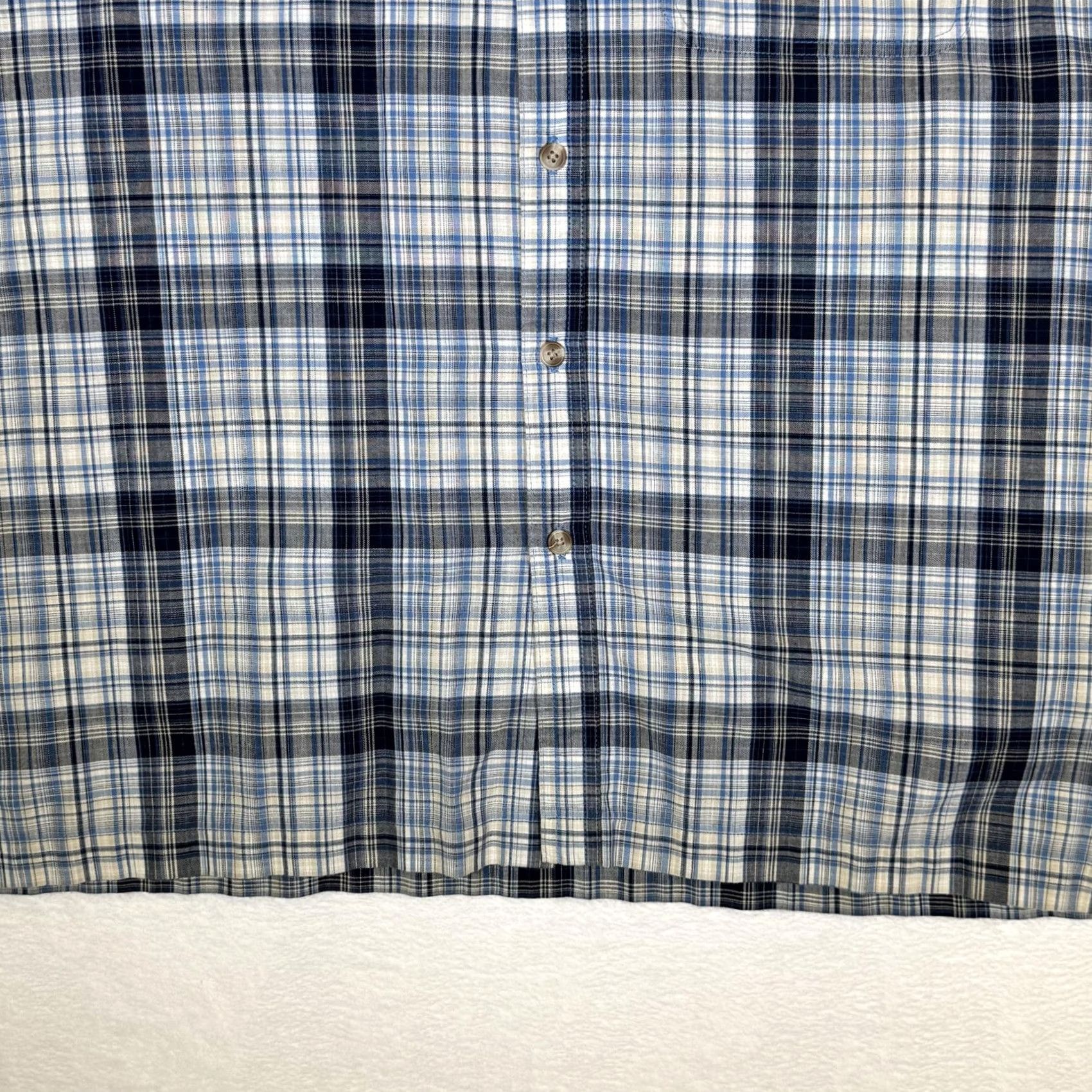 Dickies Dickies Shirt Mens XL Blue Plaid Button Down Short Sleeve Workwear Cotton Size US XL / EU 56 / 4 - 6 Thumbnail