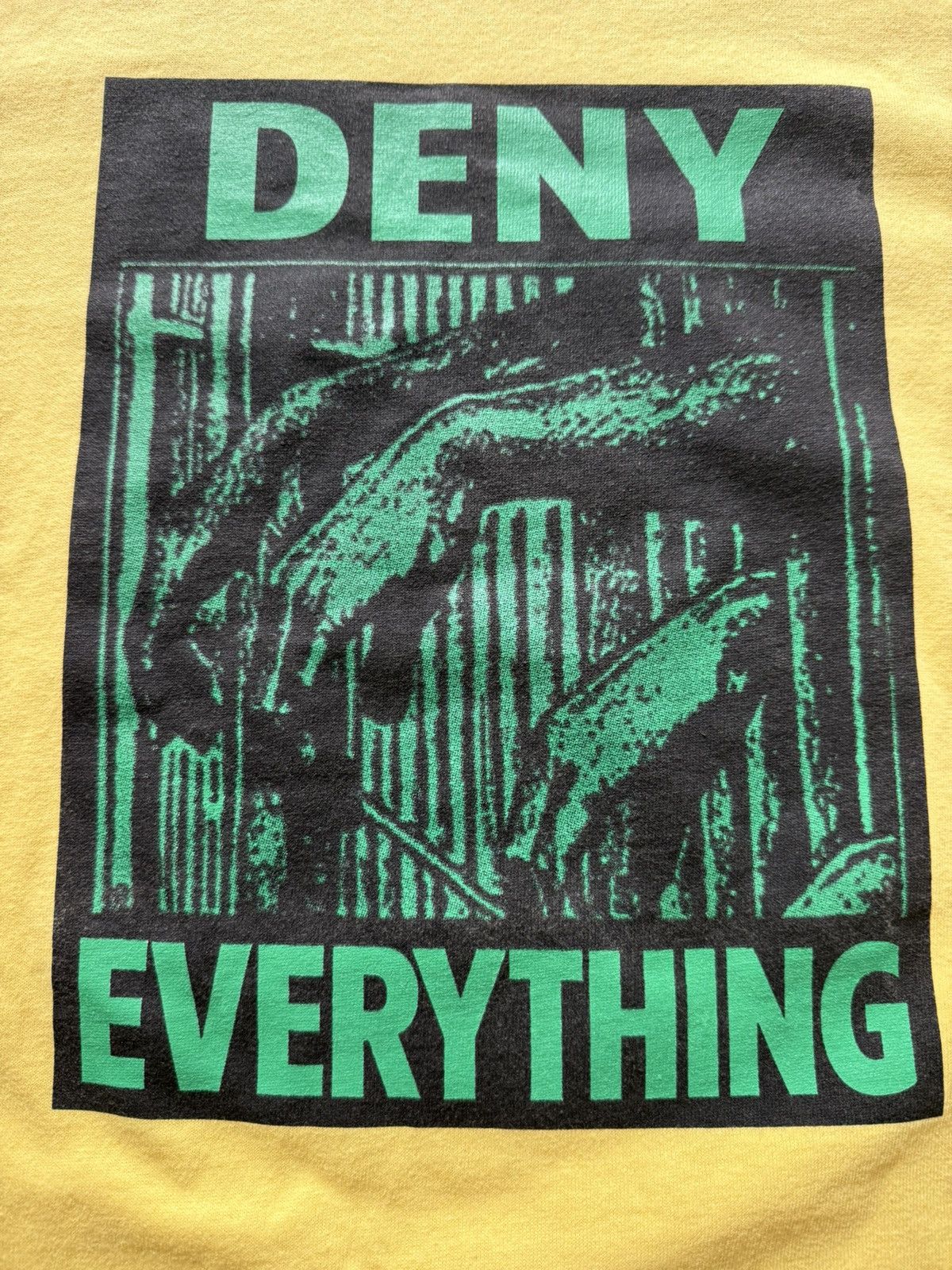 Supreme Supreme Deny Everything Tee Yellow Size XL – SS20 Size US XL / EU 56 / 4 - 2 Thumbnail
