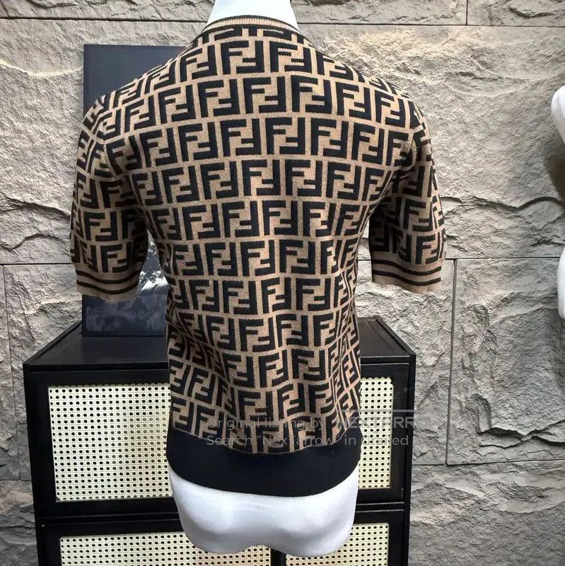 Fendi Fendi Khaki Cotton Knit Sweater for Women . Size S / US 4 / IT 40 - 2 Thumbnail