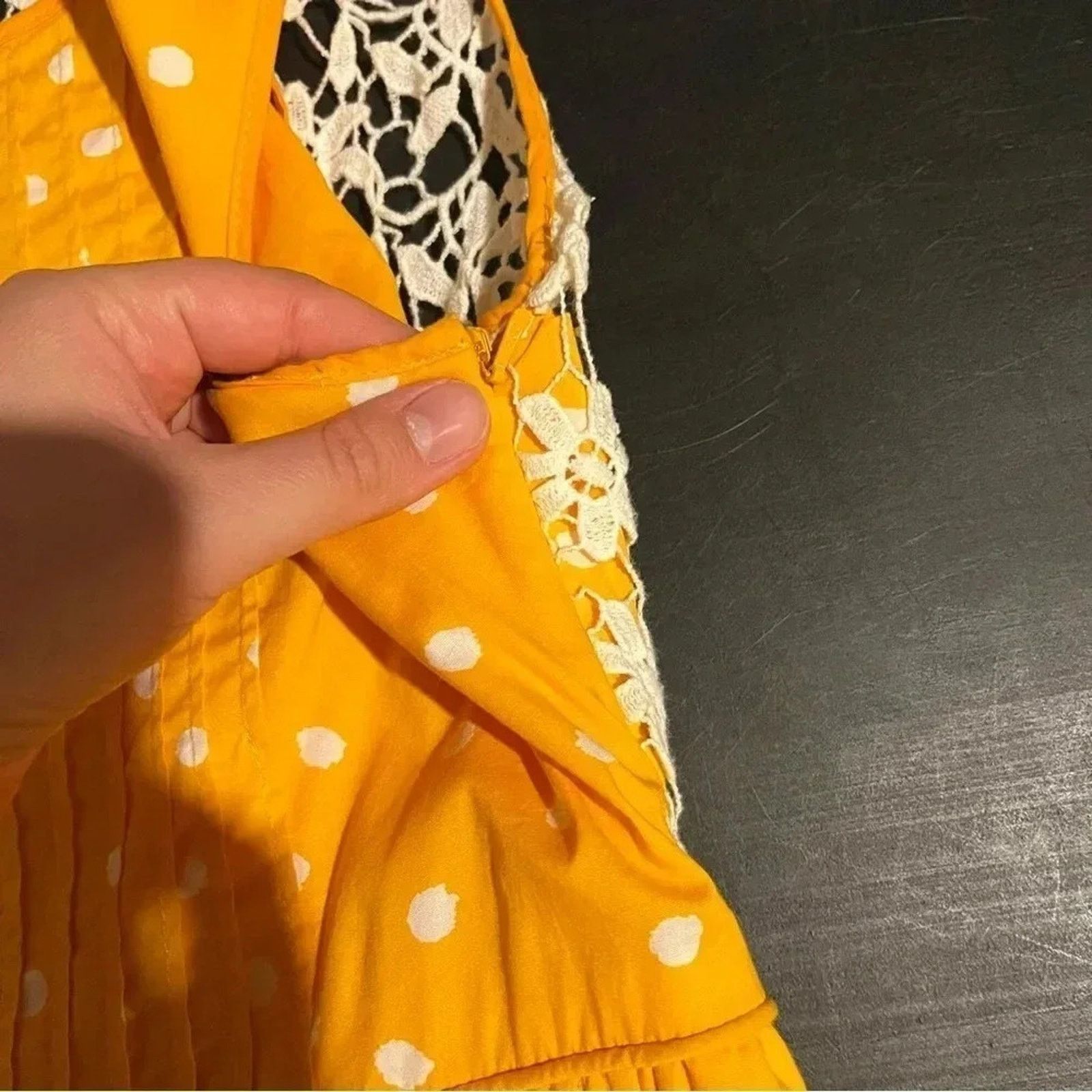 Anthropologie Moulinette Soeurs Anthropologie Yellow Polka Dot Dress Sz 4 Size S / US 4 / IT 40 - 12 Thumbnail