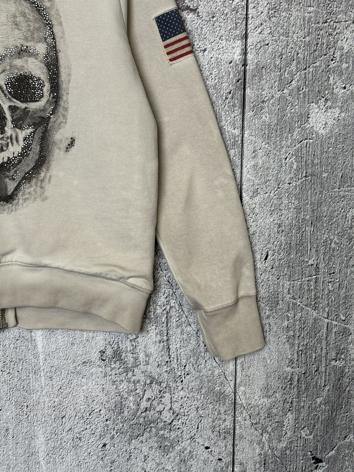True Religion True Religion Sherpa Lined Full Zip Hoodie Skull Big Logo Size L / US 10 / IT 46 - 14 Thumbnail