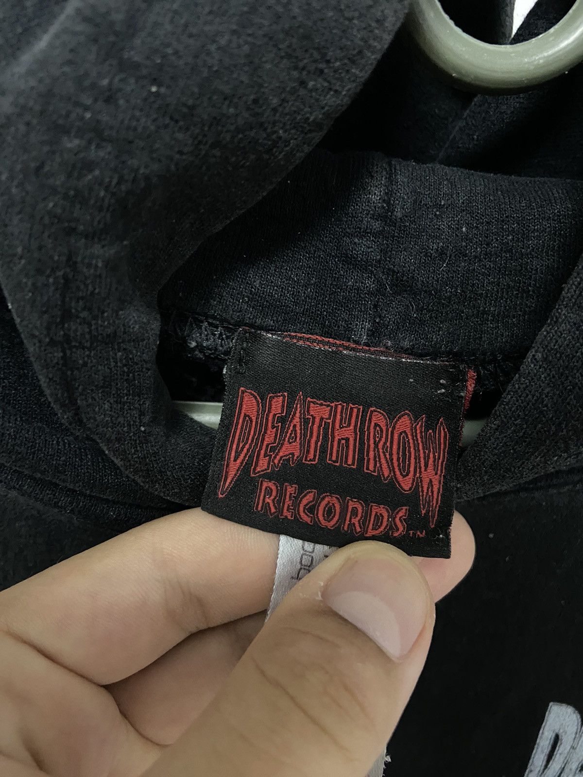 Death Row Records × Vintage Death Row Records Hoodie Big Logo Vintage Size US L / EU 52-54 / 3 - 5 Thumbnail