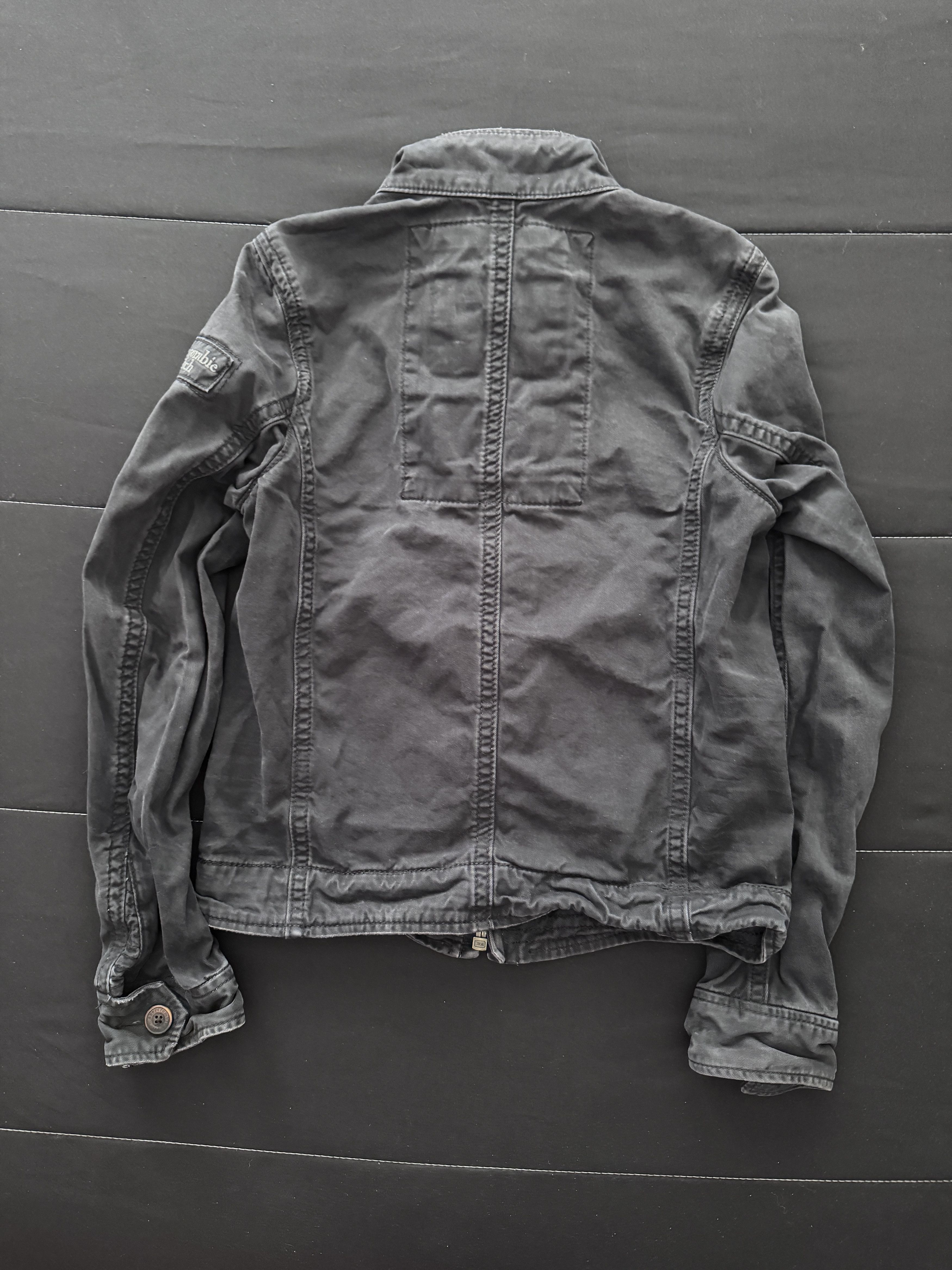 Vintage Abercrombie & Fitch Washed Zip Hamilton Jacket in Blue, Men's — image 2 of 5
