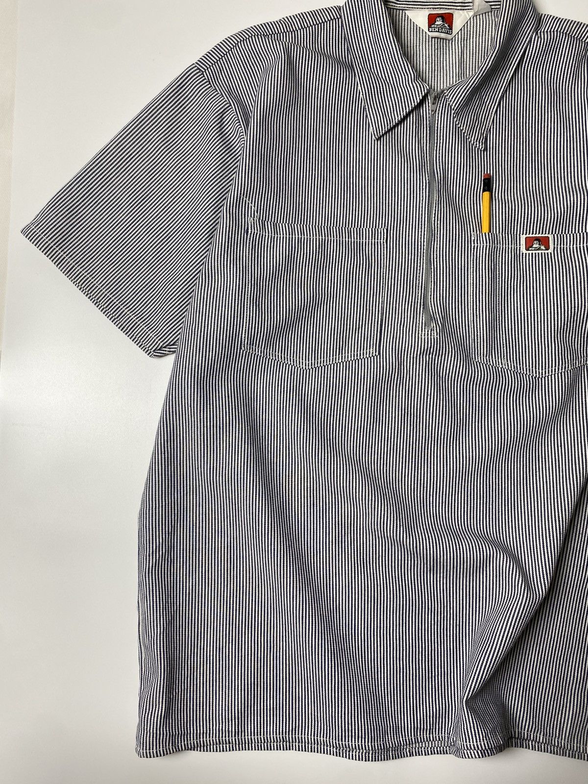 Ben Davis TRUE VINTAGE BEN DAVIS HALF ZIP HICKORY STRIPE WORK SHIRT Size US L / EU 52-54 / 3 - 3 Thumbnail
