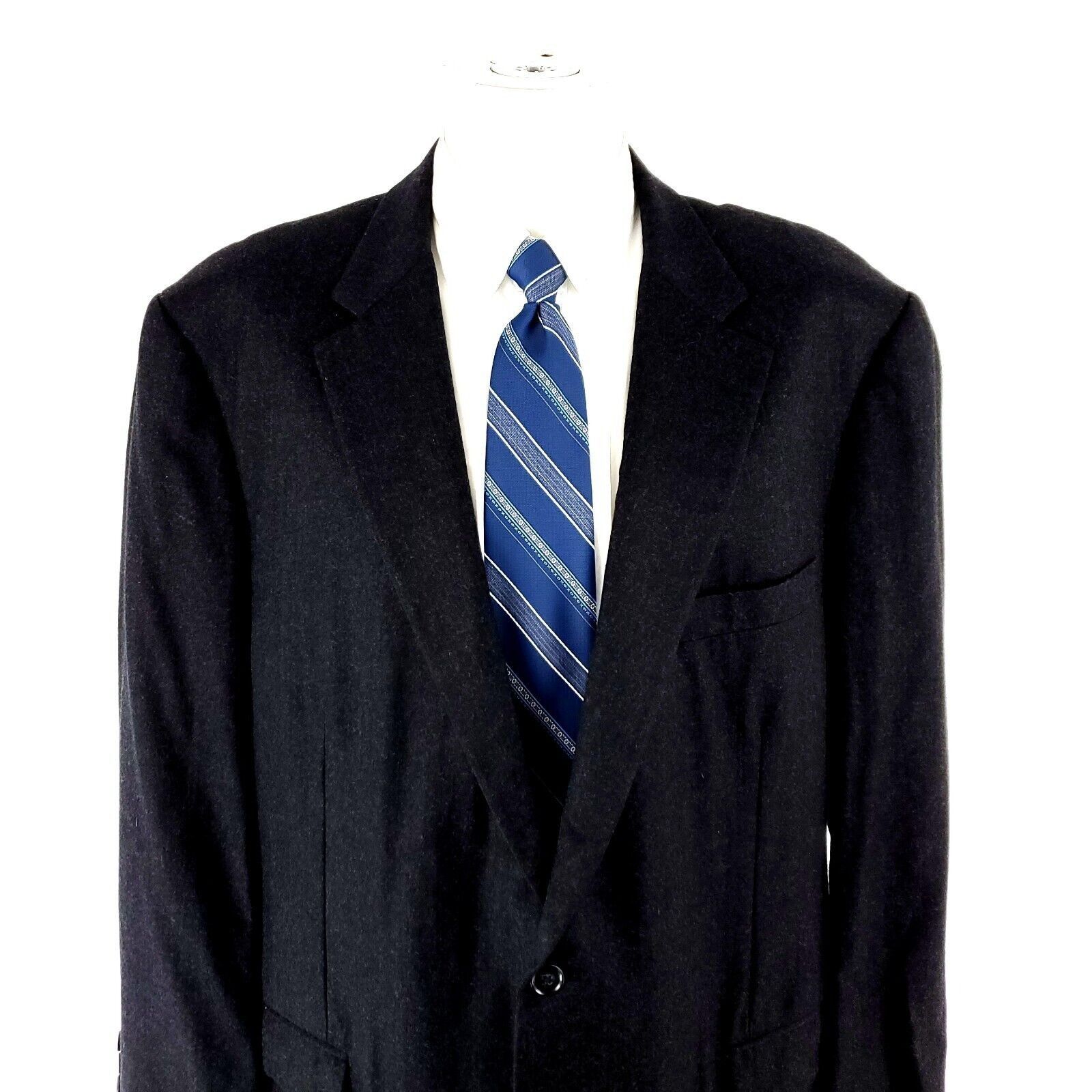 Samuelsohn Samuelsohn Sb Austin Super 120s Flannel Tweed Wool 2 Button Size 48L - 3 Thumbnail