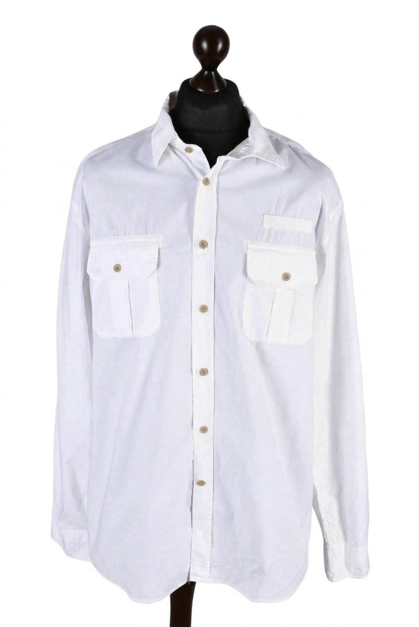 Hackett Hackett London White Long Sleeve Utility Button Up Shirt Size US XL / EU 56 / 4 - 1 Thumbnail