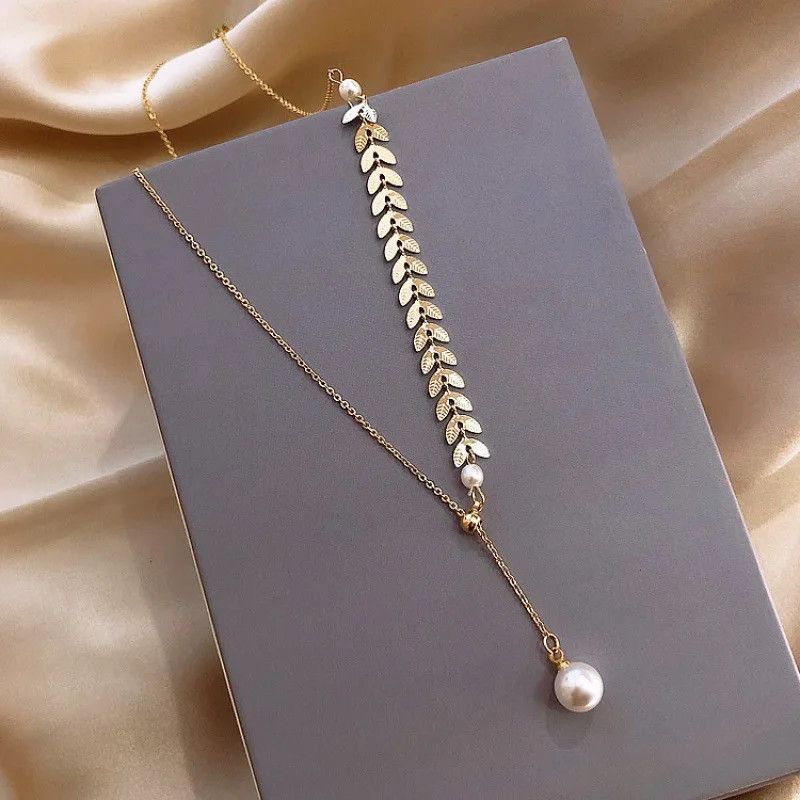 Jewelry × Vintage Retro wheat leaf necklace Size ONE SIZE - 1 Thumbnail