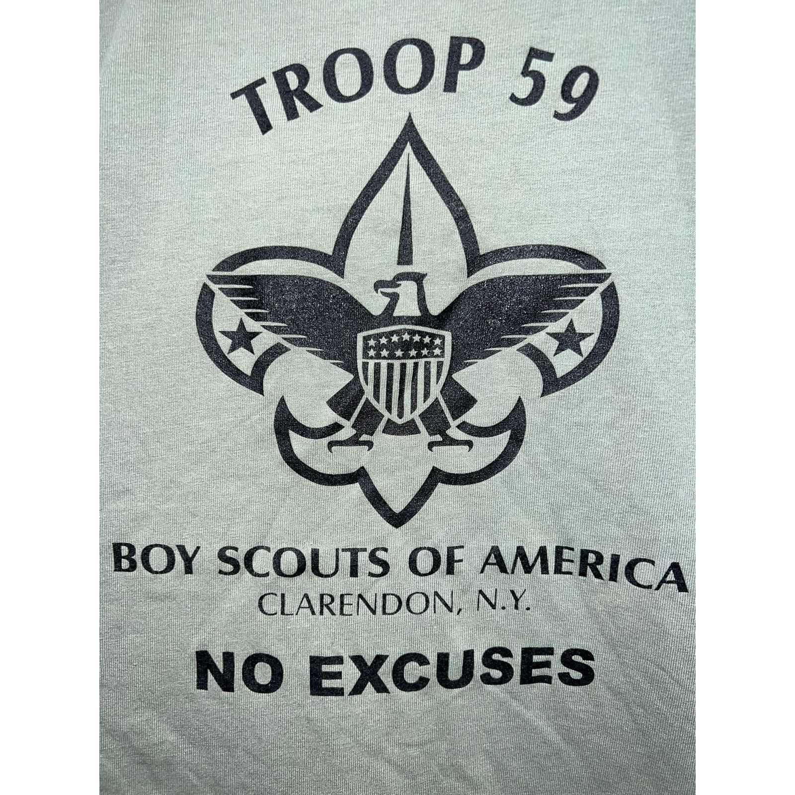 Jerzees Vintage Boy Scouts Shirt Troop 59 Clarendon Tee 90s Medium Size US M / EU 48-50 / 2 - 3 Thumbnail