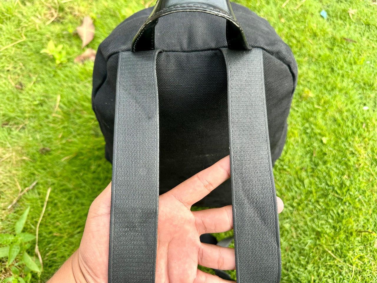 Balenciaga Authentic Balenciaga Canvas Logo Backpack Size ONE SIZE - 8 Thumbnail