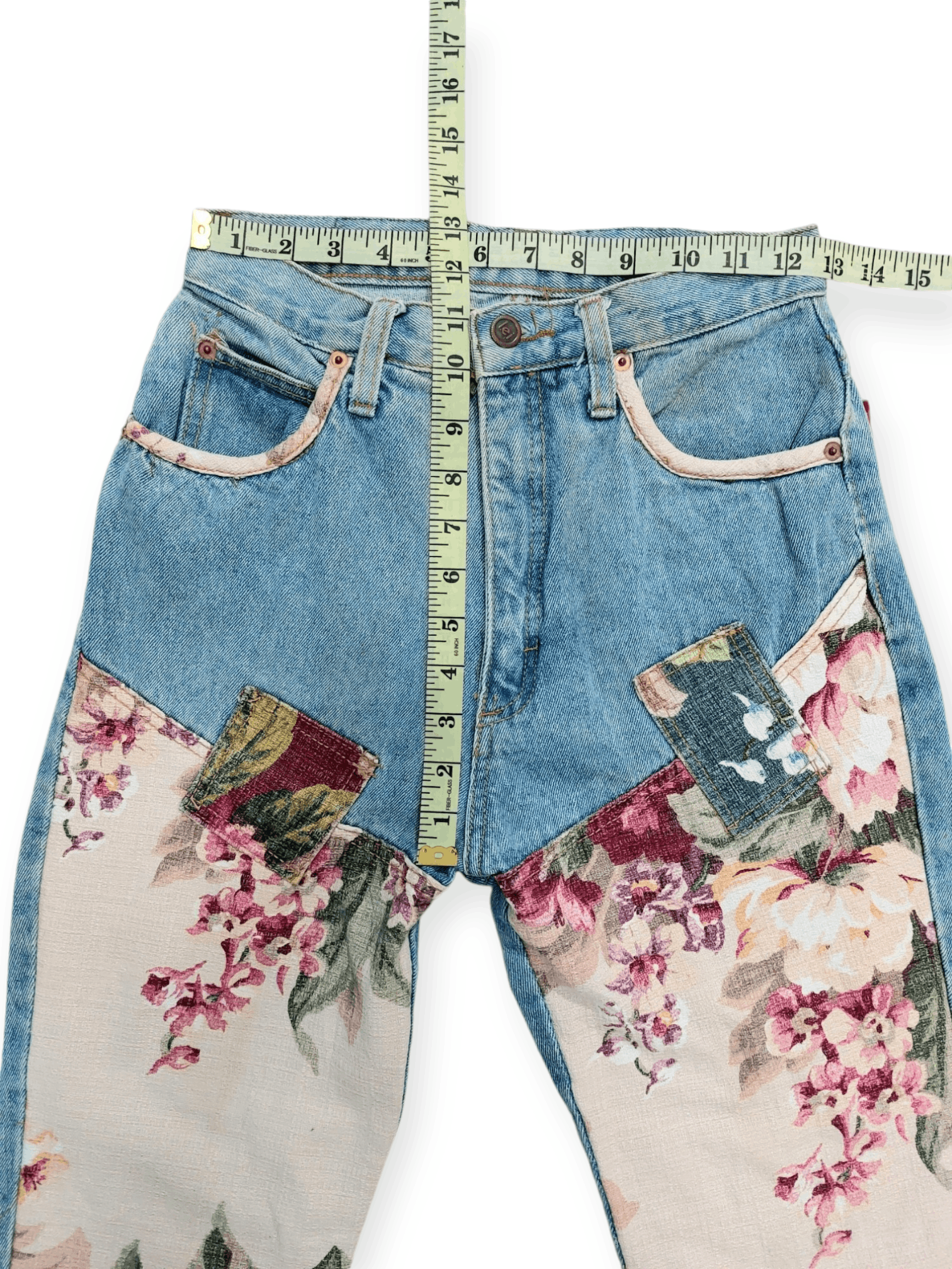 L.E.I. L.E.I Beauty Flower Painted Jeans Size 25" / US 0 / IT 36 - 23 Thumbnail