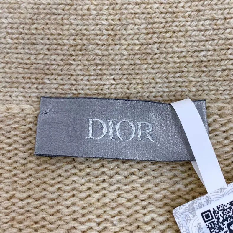 Dior Dior Oatmeal logo letter embroidery wool V-neck single-bre Size US M / EU 48-50 / 2 - 6 Thumbnail