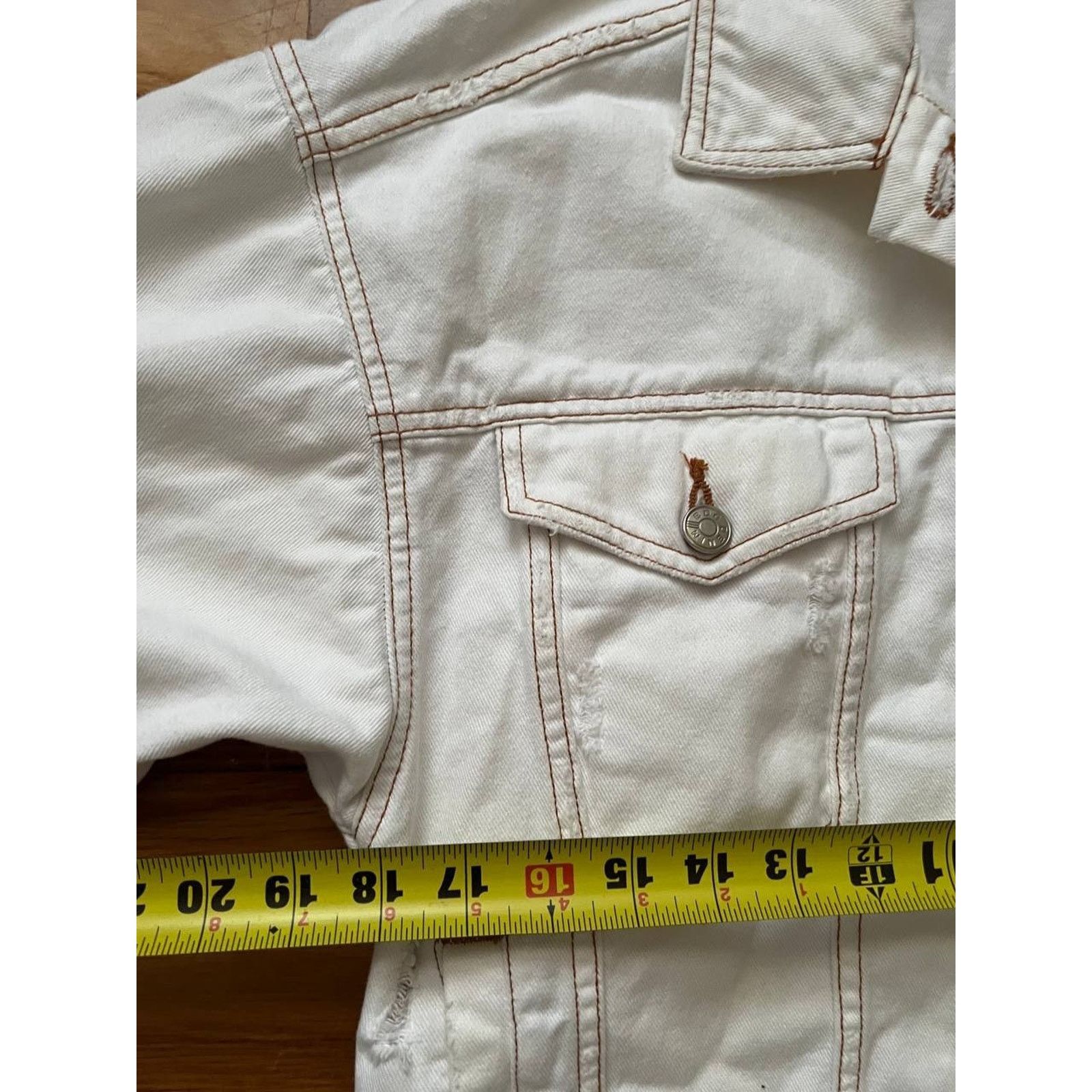 Bdg Urban Outfitters BDG Oversized White Jean Jacket S/P A002045 Size S / US 4 / IT 40 - 4 Thumbnail