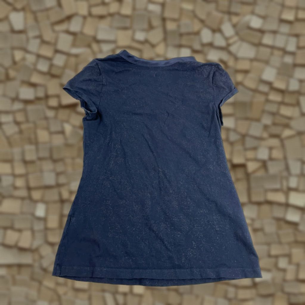 Banana Republic Banana Republic Shirt Womens Size M Navy Blue Metallic Gold Floral Short Sleeve Size M / US 6-8 / IT 42-44 - 1 Thumbnail