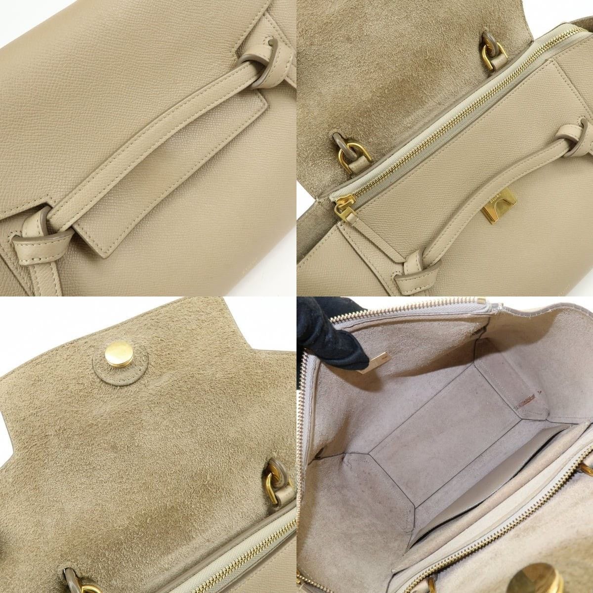 Celine Celine Belt Bag Mini Calfskin Top Handle Beige Size ONE SIZE - 7 Thumbnail