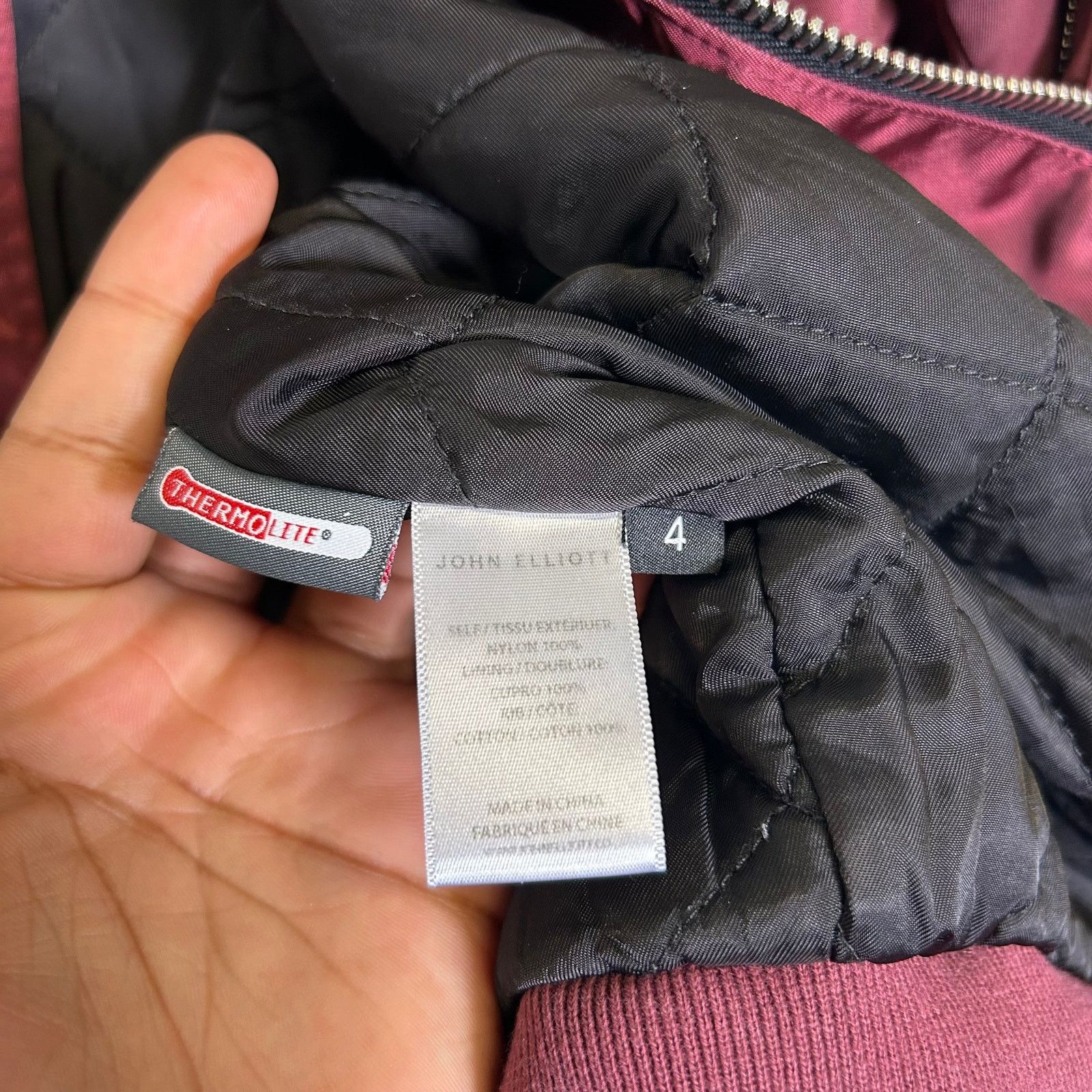 John Elliott John Elliot Burgundy Nylon Bomber Jacket Size L Size US L / EU 52-54 / 3 - 4 Thumbnail