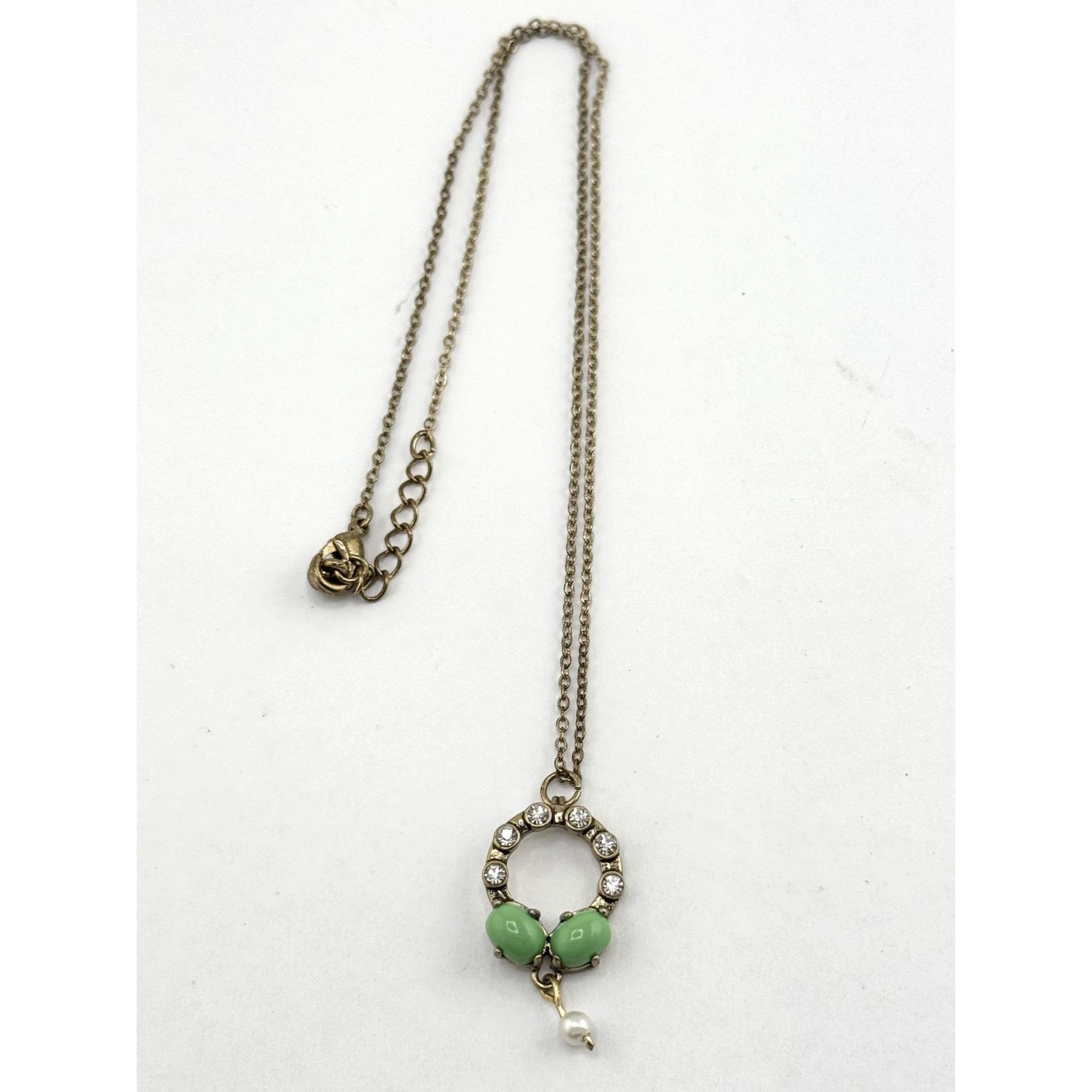 Vintage Vintage estate rhinestone gold filled charm necklace Size ONE SIZE - 3 Thumbnail