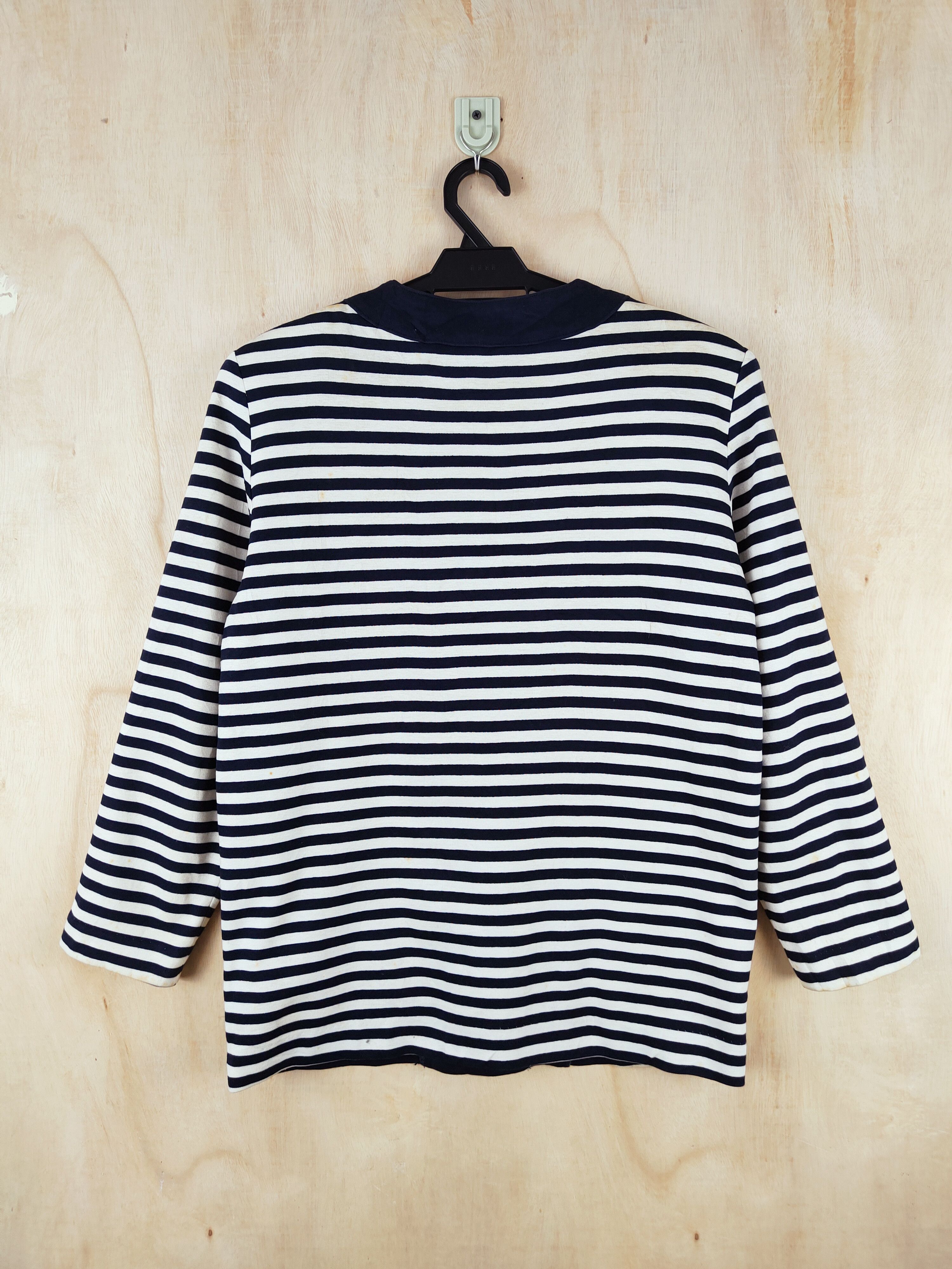 Vintage Luxury Design 💥 Grans File Dark Blue Stripe Jackets Size M / US 6-8 / IT 42-44 - 7 Thumbnail