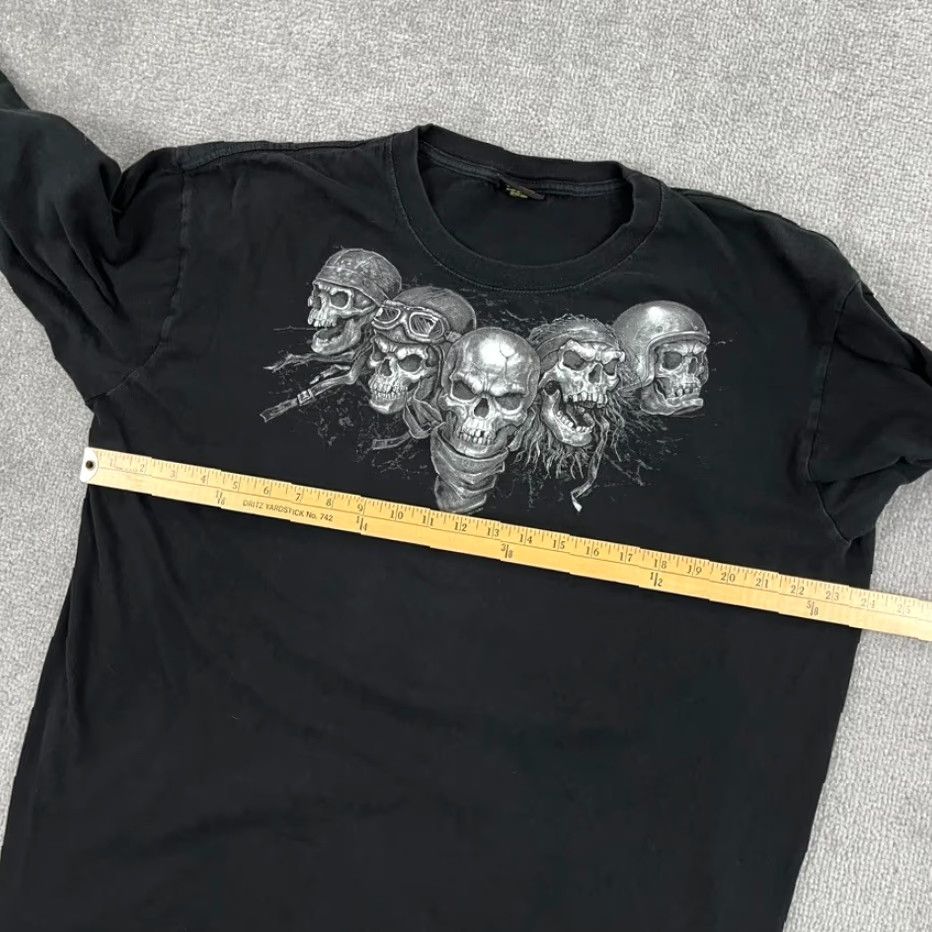 Vintage VINTAGE Hot Leathers Skull Skeleton Graphic T-Shirt Mens XL Black Grunge Punk Y2K Style Size US XL / EU 56 / 4 - 7 Thumbnail
