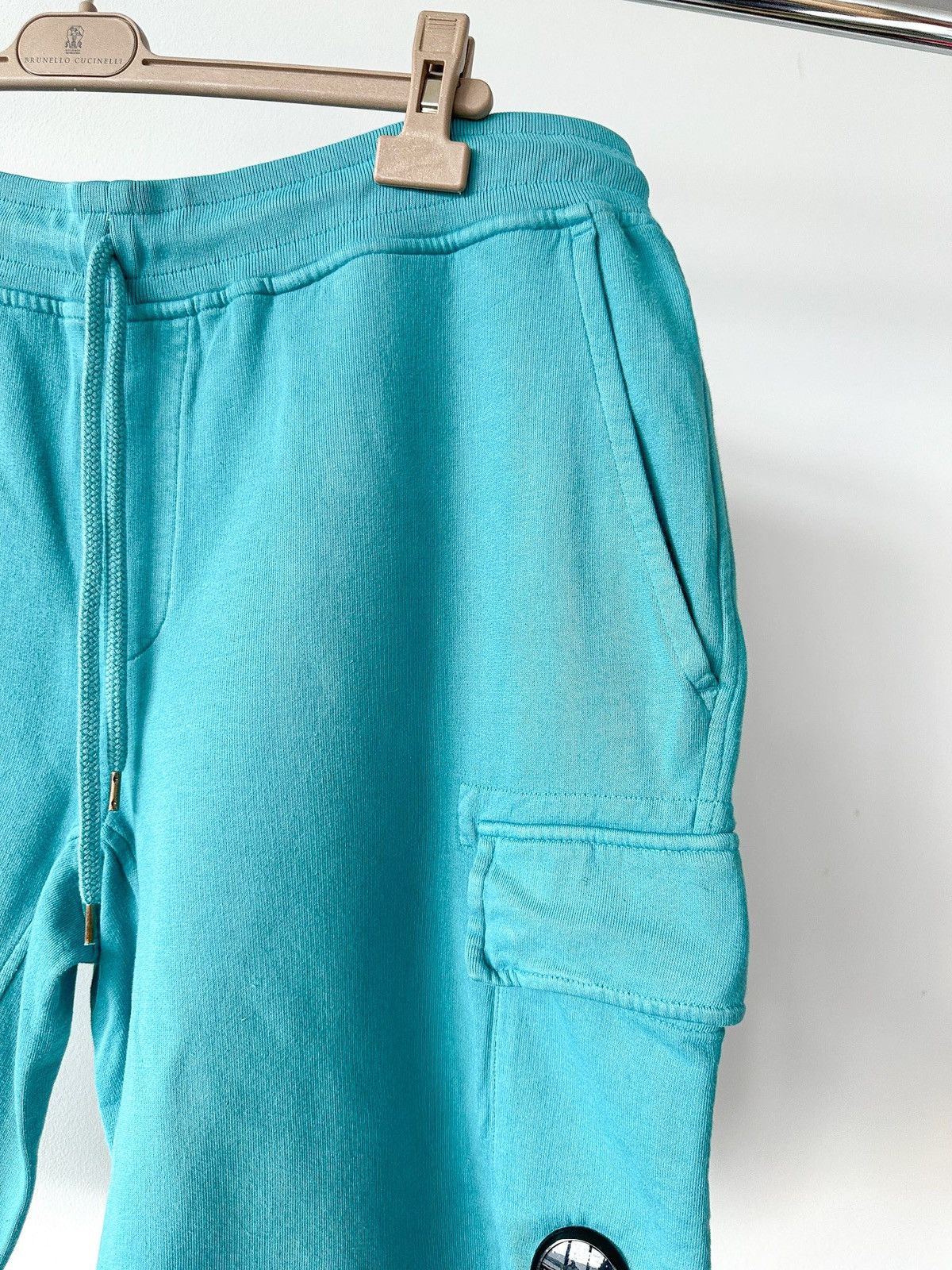 C.P. Company CP Company Cargo Cotton Jersey Jogger Shorts In Teal Size US 40 / EU 56 - 3 Thumbnail