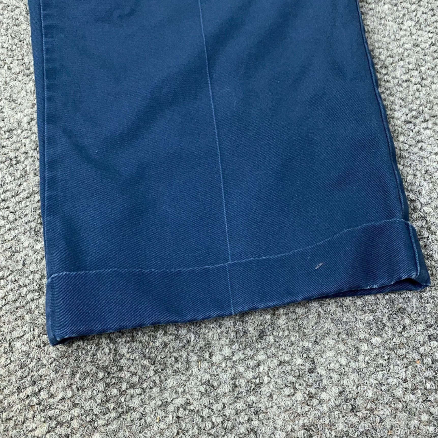 Lands' End Lands' End Mens Pants 46 Tall Blue Pleated Stretch Waist Cuffed Hem Chino Big & Tall Pants Size US 44 / EU 60 - 4 Thumbnail