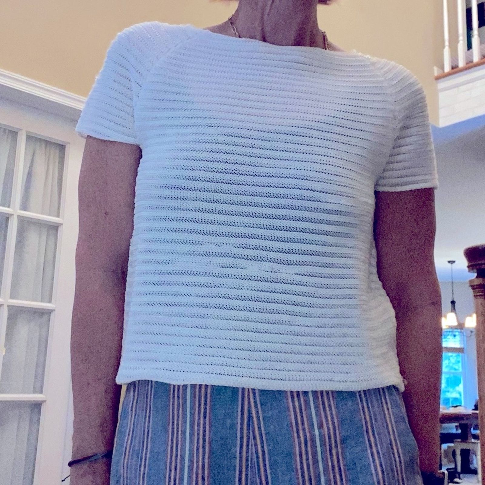Les Copains LES COPAINS Designer Italian Mesh Boxy Knit Sweater S IT40 Size S / US 4 / IT 40 - 5 Thumbnail