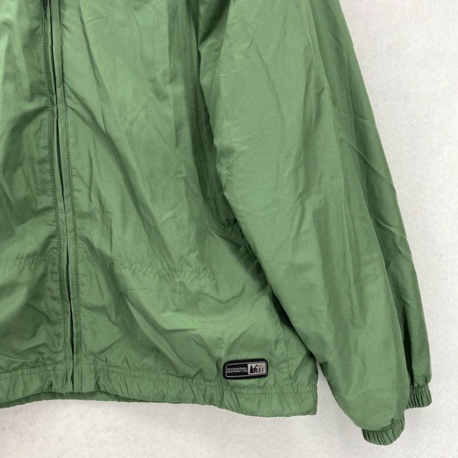 Vintage REI Windbreaker Jacket Mens XL Green Nylon Full Zip Hiking Long Sleeve Mock Neck Size US XL / EU 56 / 4 - 3 Thumbnail