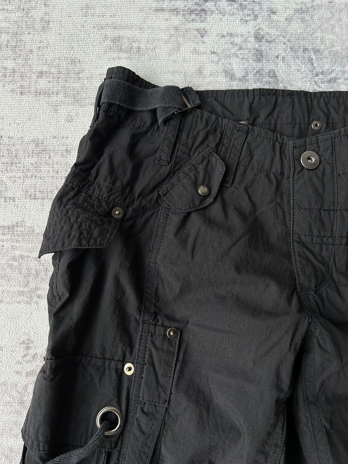 Japanese Brand Multipocket Tactical Style Black Pants Size 28" / US 6 / IT 42 - 10 Thumbnail