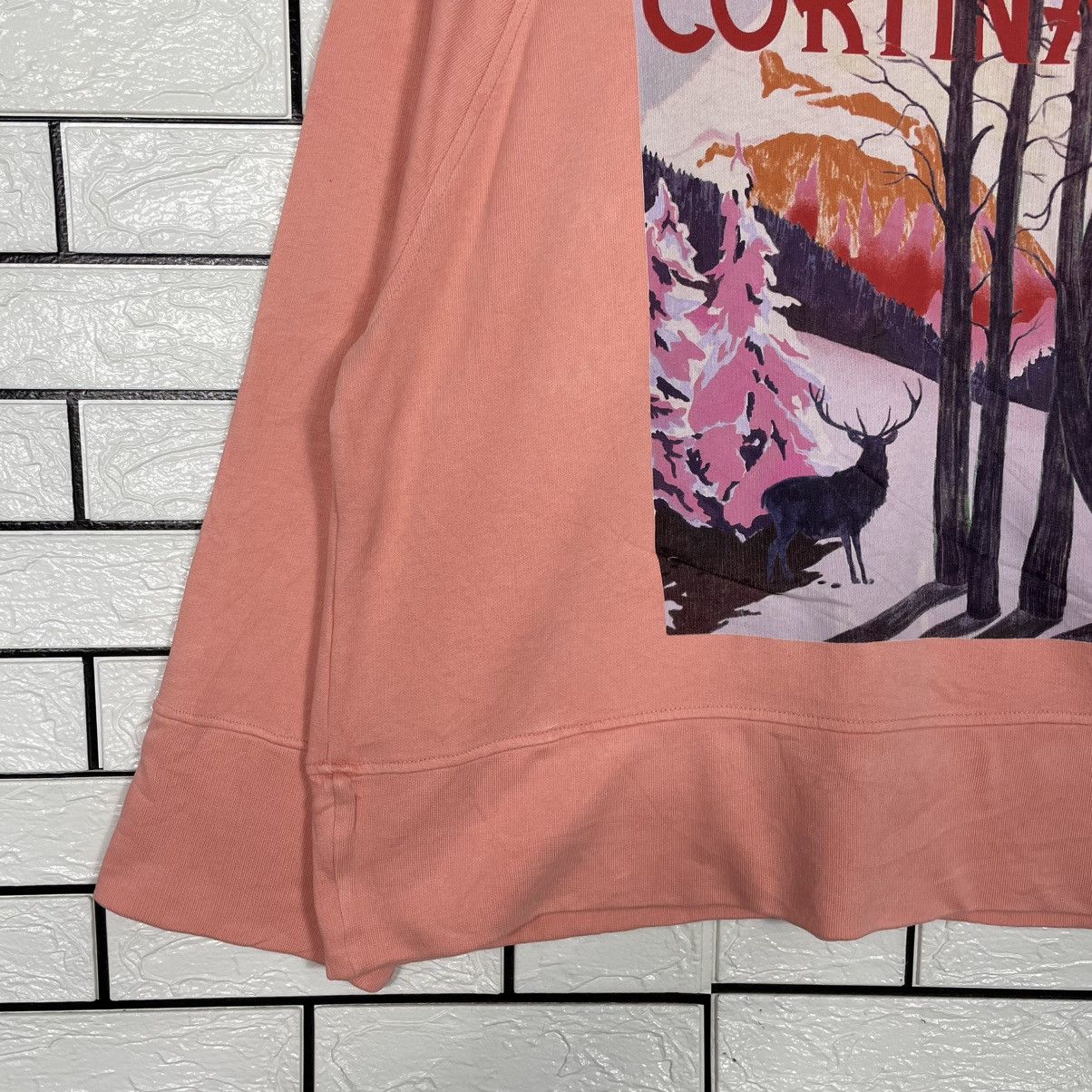 Japanese Brand Cortina Big Print Pink Crewneck Sweatshirt Size US M / EU 48-50 / 2 - 3 Thumbnail