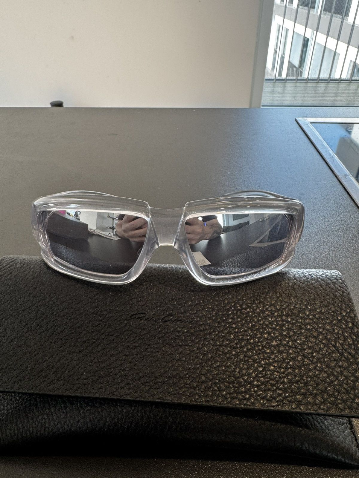 Rick Owens Rick Owens Oversized Transparent Sunglasses Size ONE SIZE - 2 Thumbnail