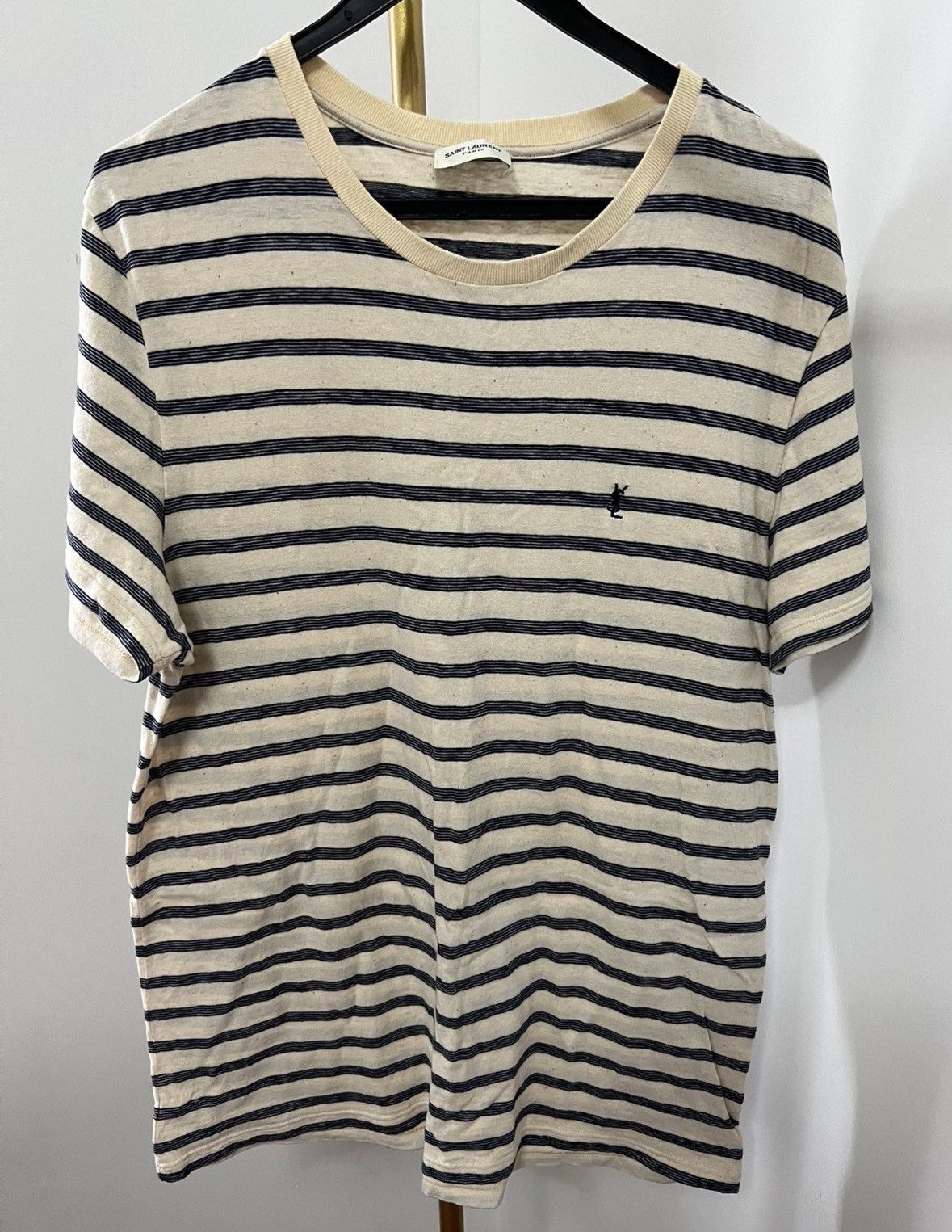 Saint Laurent Paris × Yves Saint Laurent SAINT LAURENT SS22 striped round neck short sleeve T-shirt Size US M / EU 48-50 / 2 - 1 Thumbnail