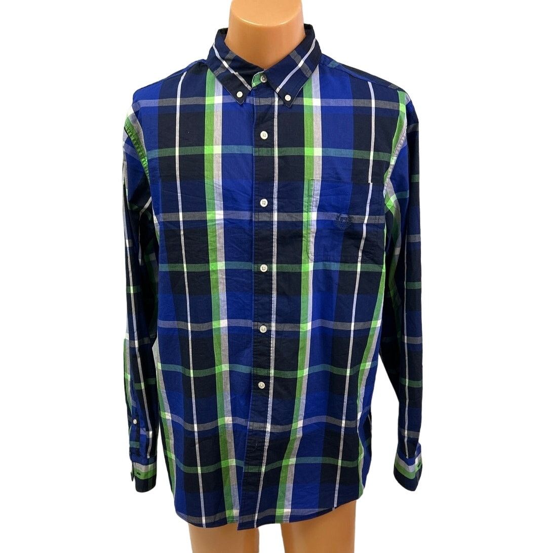 Chaps Chaps Mens XL Stretch Plaid Button Down PolyCotton Shirt Size US XL / EU 56 / 4 - 1 Thumbnail