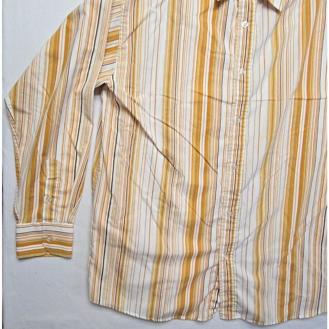 Rocawear Rocawear Stripe Shirt Gold Long Sleeve Button Down XL Y2K Size US XL / EU 56 / 4 - 3 Thumbnail
