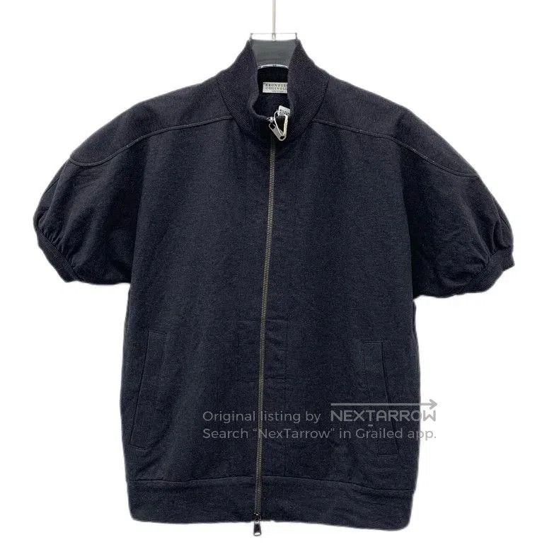Brunello Cucinelli Brunello Cucinelli Black Beaded Cotton Jacket. Size US M / EU 48-50 / 2 - 1 Thumbnail