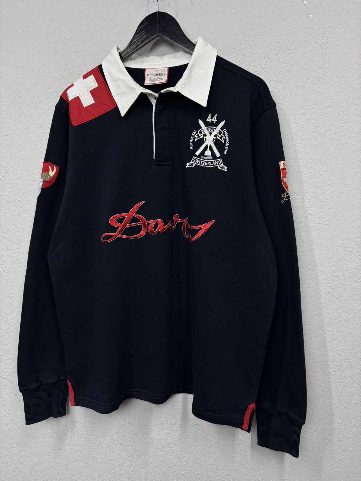 POST ARCHIVE FACTION (PAF) Limited Edition Bergwerk Alpine Rugby Switzerland Chmp Patch Size US XL / EU 56 / 4 - 3 Thumbnail