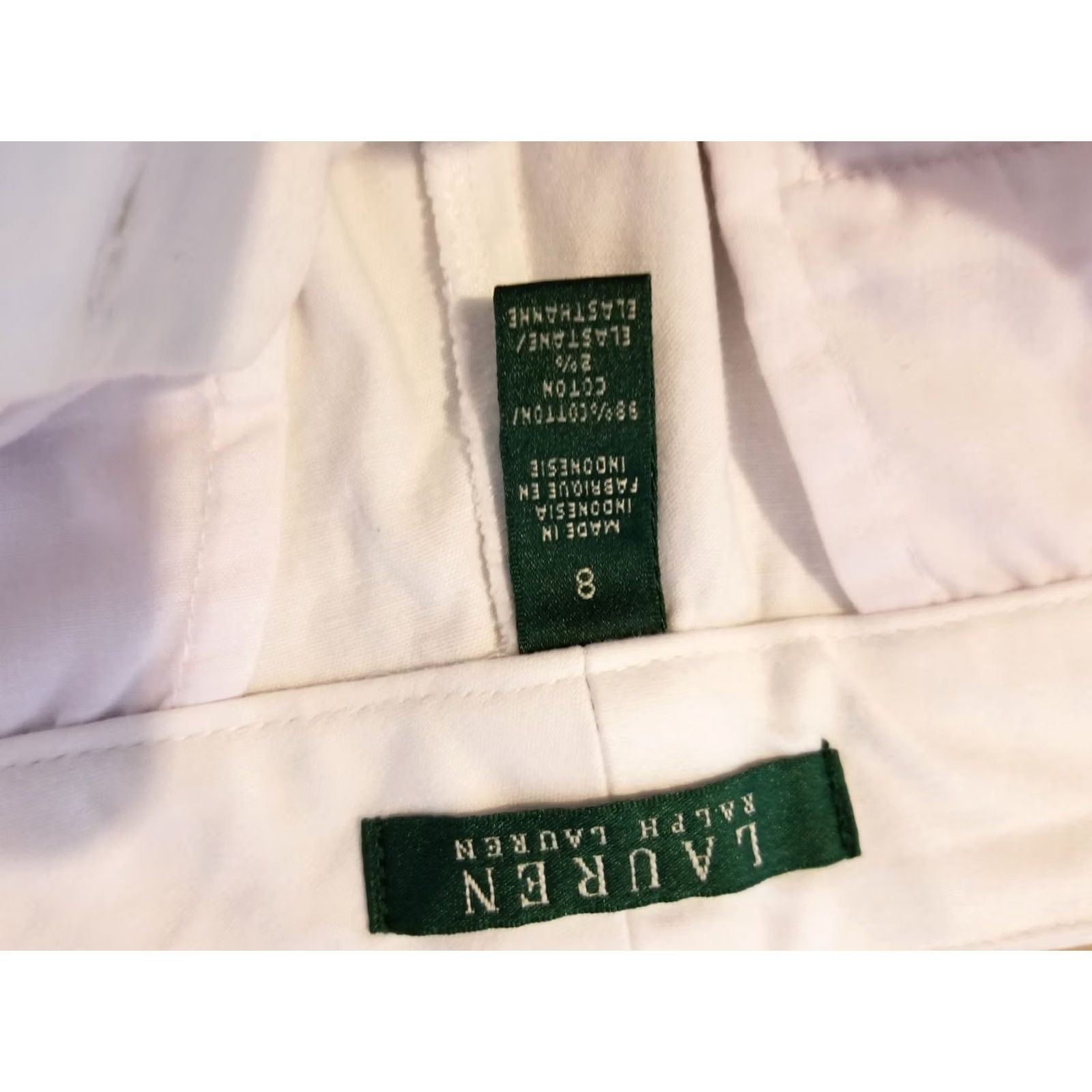 Polo Ralph Lauren Polo Ralph Lauren Womens Shorts White Cotton Chino Size 8 Casual Size 30" / US 8 / IT 44 - 3 Thumbnail