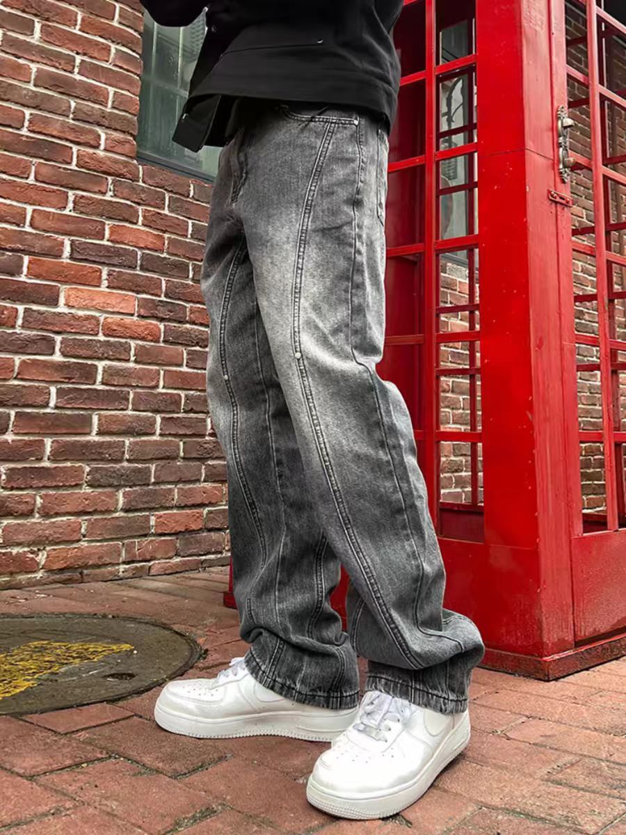 Japanese Brand × Jean Washed Vintage Loose Straight Leg Casual Jeans Size US 32 / EU 48 - 1 Thumbnail