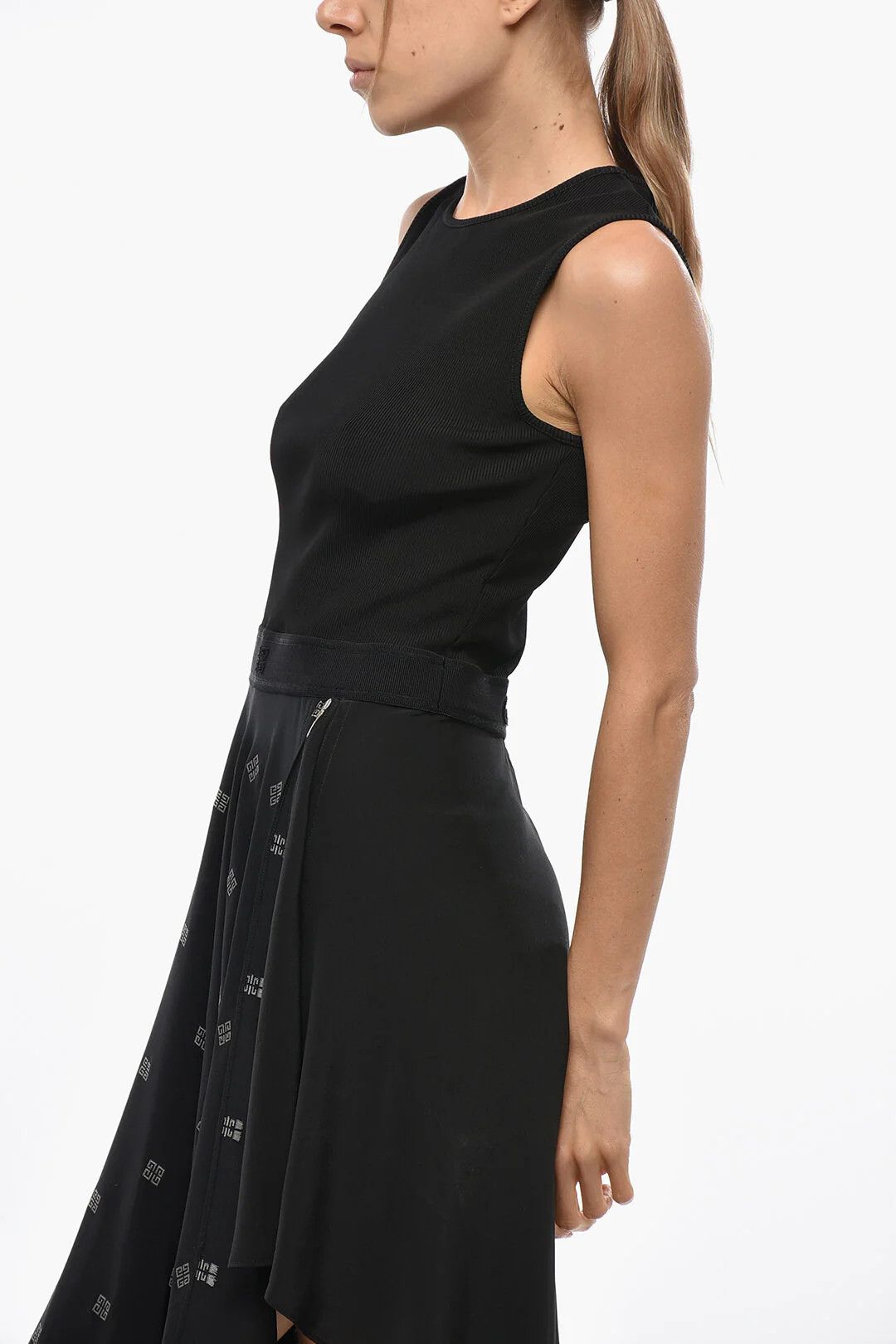 Givenchy og1mm0326 Asymmetric Dress in Black Size S / US 4 / IT 40 - 2 Thumbnail
