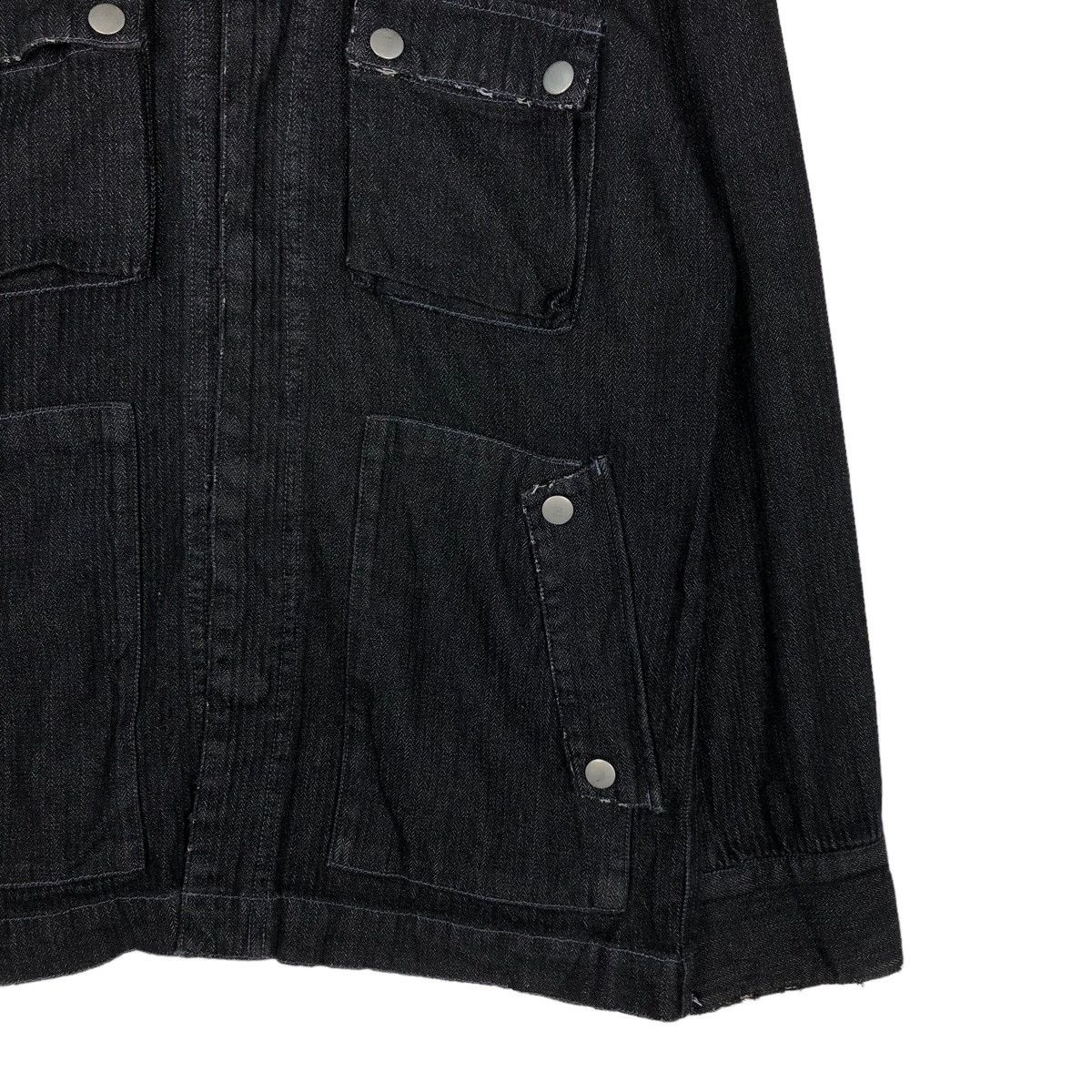 45rpm 🔥Vintage Biker Trucker Denim Jacket Daily News Japan Indigo Size US M / EU 48-50 / 2 - 5 Thumbnail