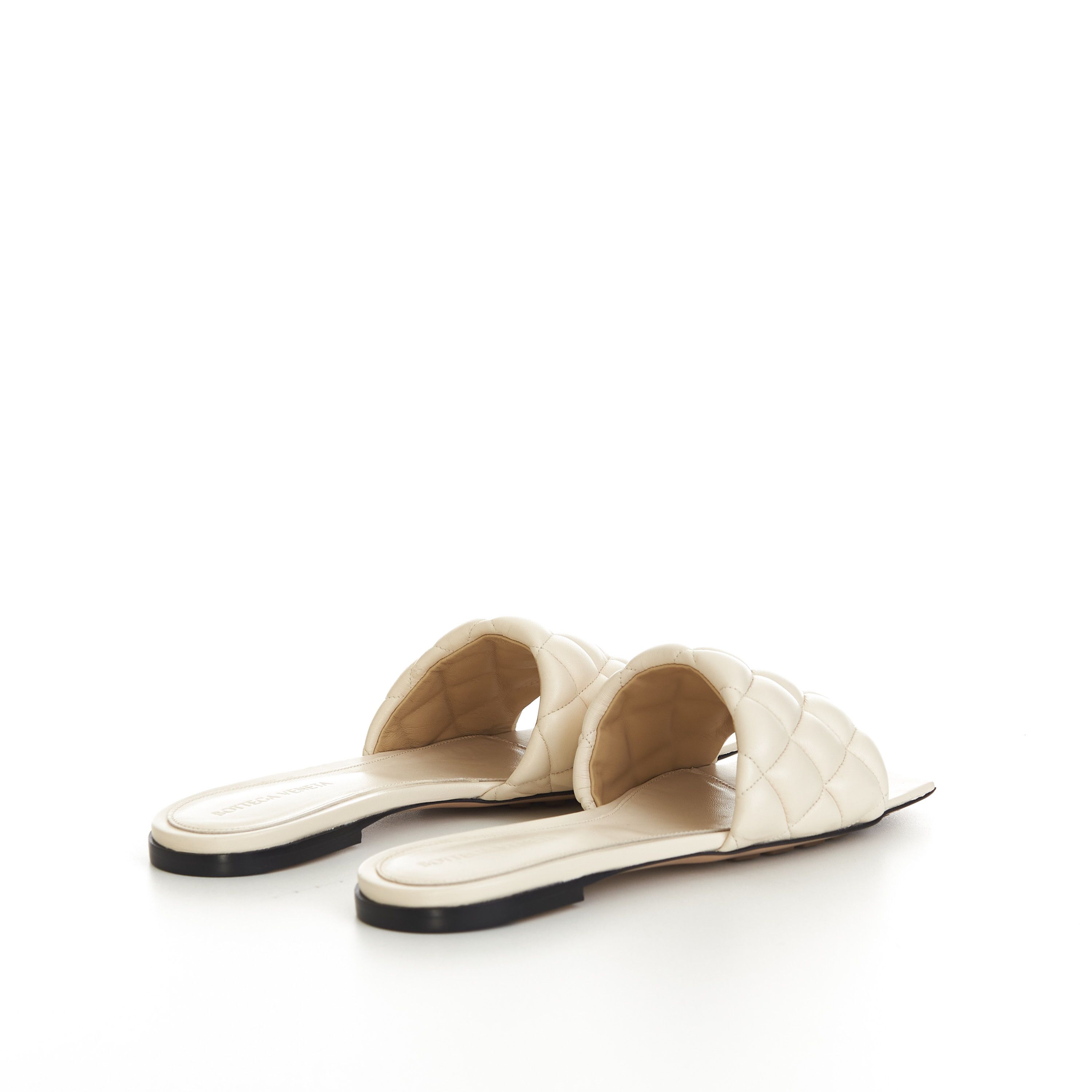Bottega Veneta Quilted Padded Flat Sandals In Sea Salt Leather Size US 10 / IT 40 - 8 Thumbnail