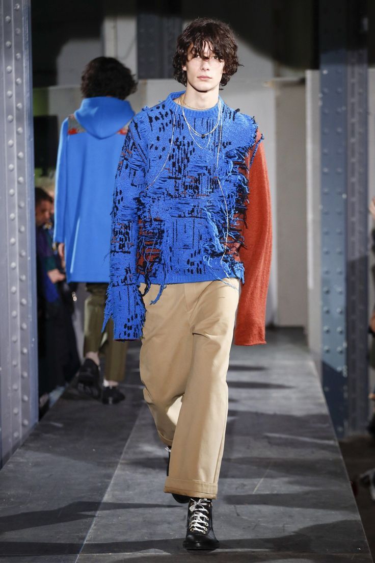 Acne Studios Acne Studios Tri-coloured Sweater Blue Melange Size US M / EU 48-50 / 2 - 5 Thumbnail