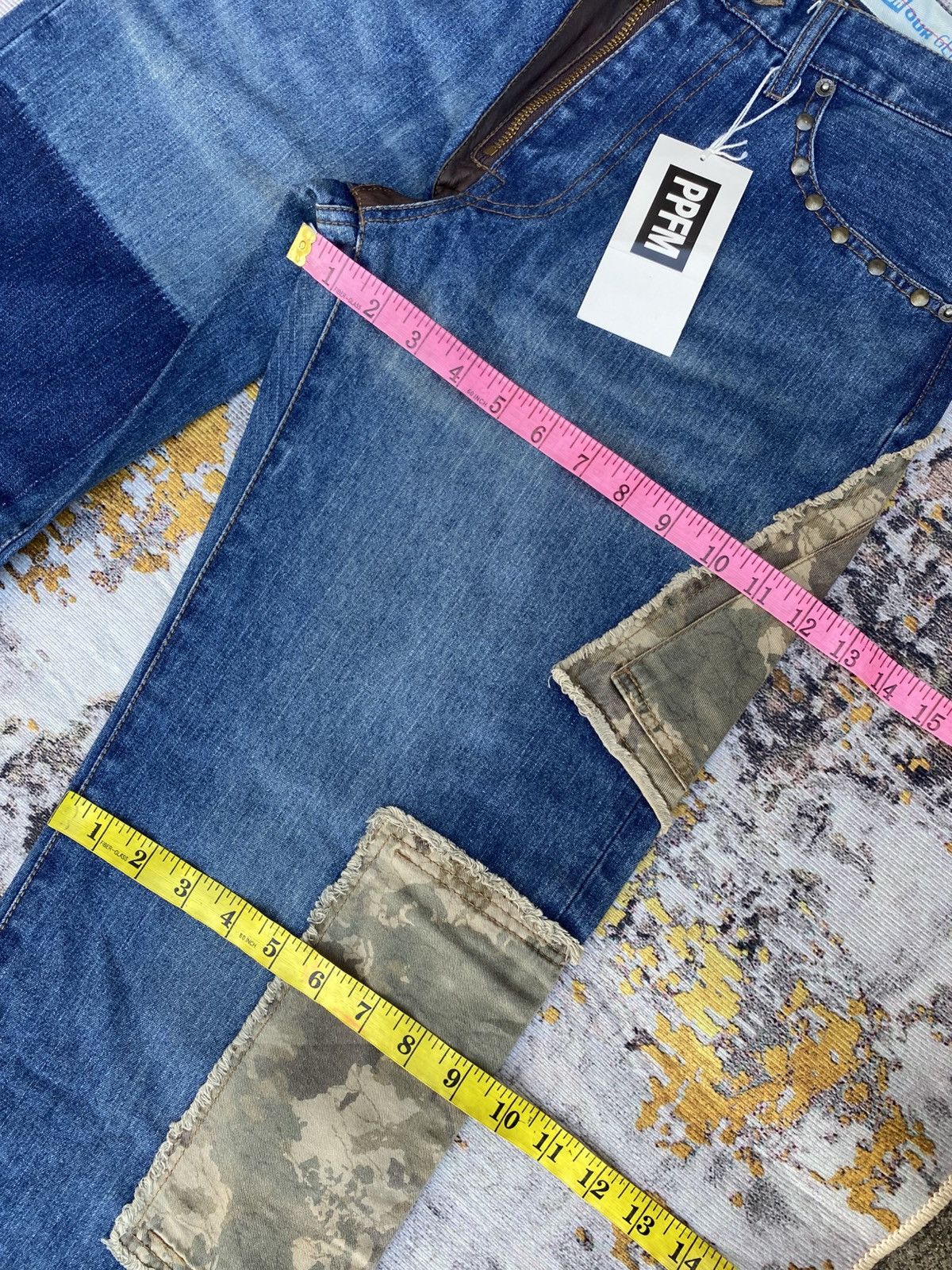 PPFM PPFM patchwork rebuild denim pants camouflage cargo pockets Size US 30 / EU 46 - 16 Thumbnail
