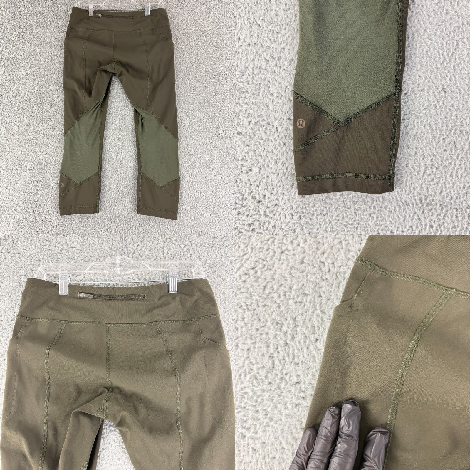 Lululemon VINTAGE Lululemon Pace Revival Crop Leggings Womens 8 Green Pull On Luxtreme Yoga Size 30" / US 8 / IT 44 - 8 Thumbnail