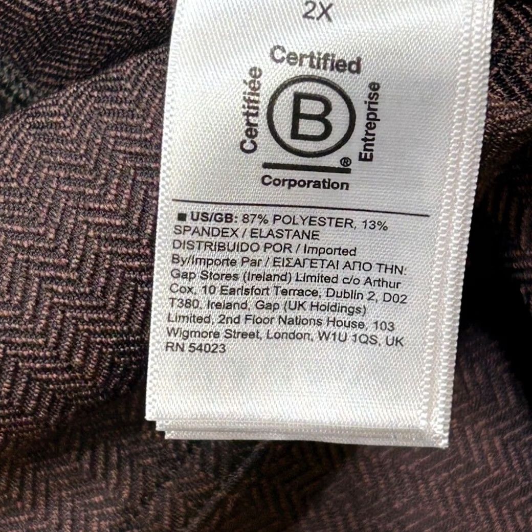 Athleta Athleta Delancey Herringbone Leggings Chevrons Career Womens 2X Brown Size 40" / US 18 - 6 Thumbnail