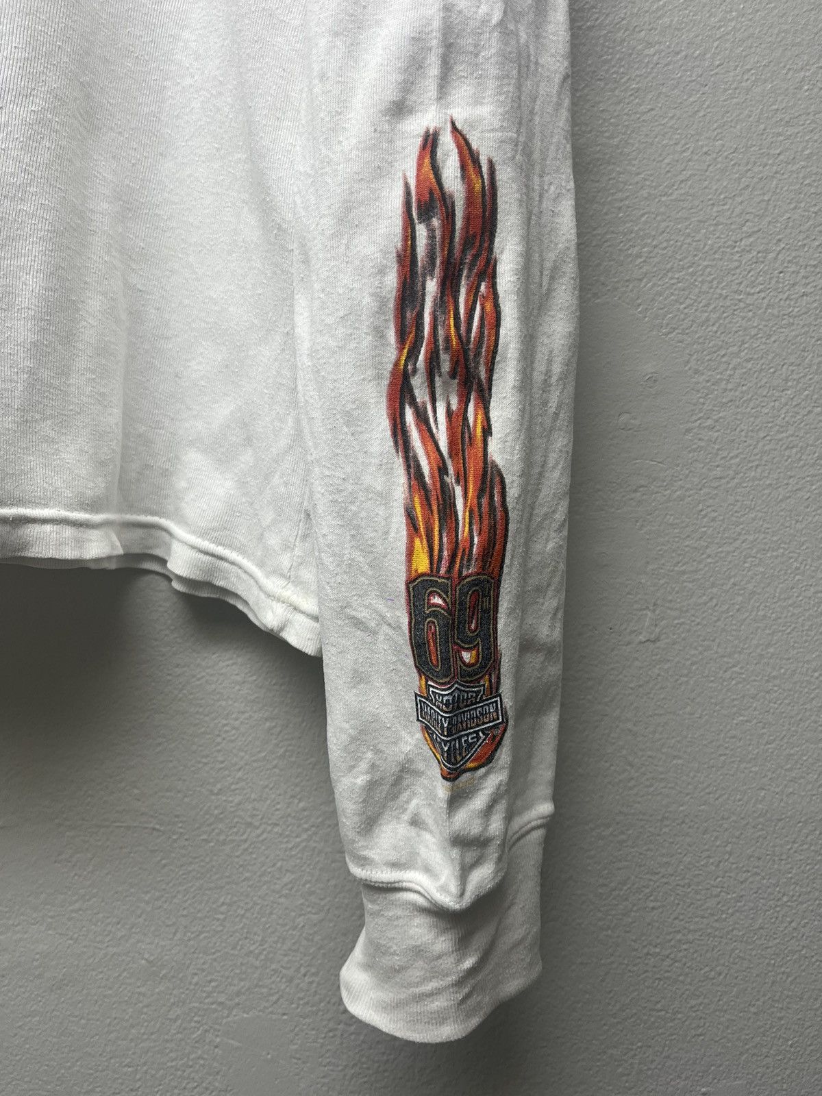 Harley Davidson Vintage 09 Harley Davidson Sturgis Eagle 69 Flame Longsleeve Size L / US 10 / IT 46 - 4 Thumbnail